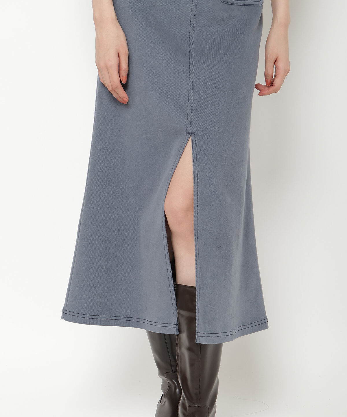 REDYAZEL「配色ステッチＡラインスカート」|タイト|