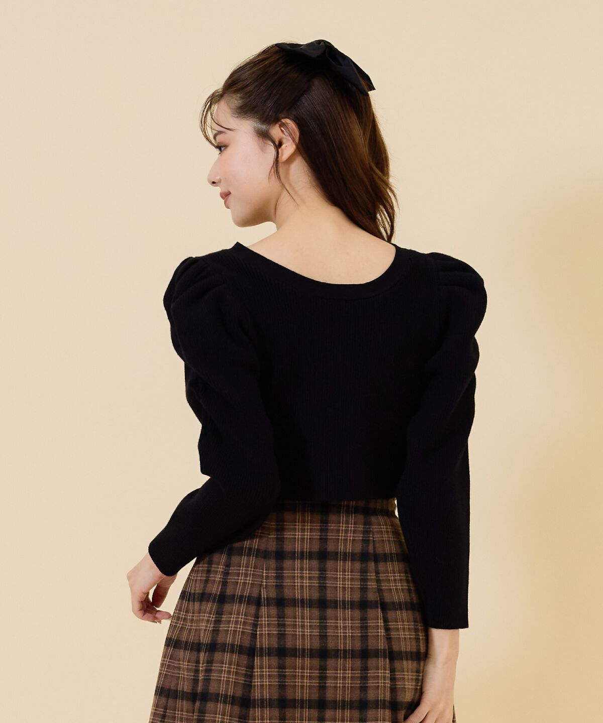 REDYAZEL「ボリュームショルダーリブカーディガン」|カーディガン|