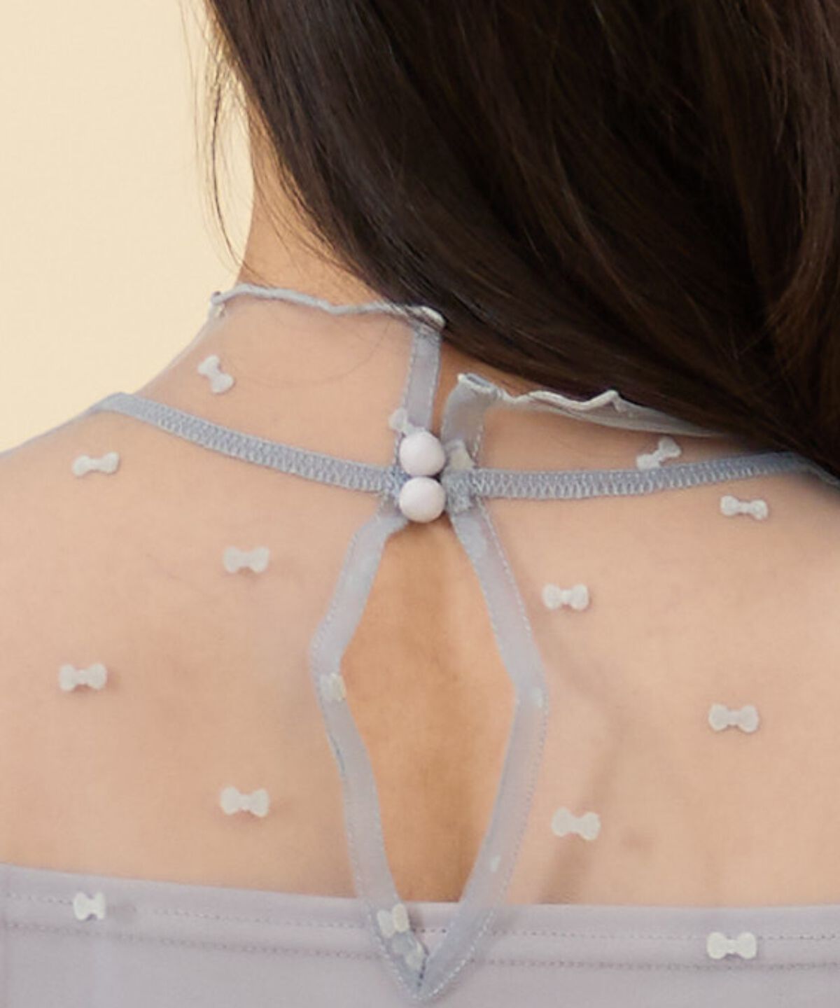 REDYAZEL「リボンフロッキーチュールブラウス」|シャツ・ブラウス|