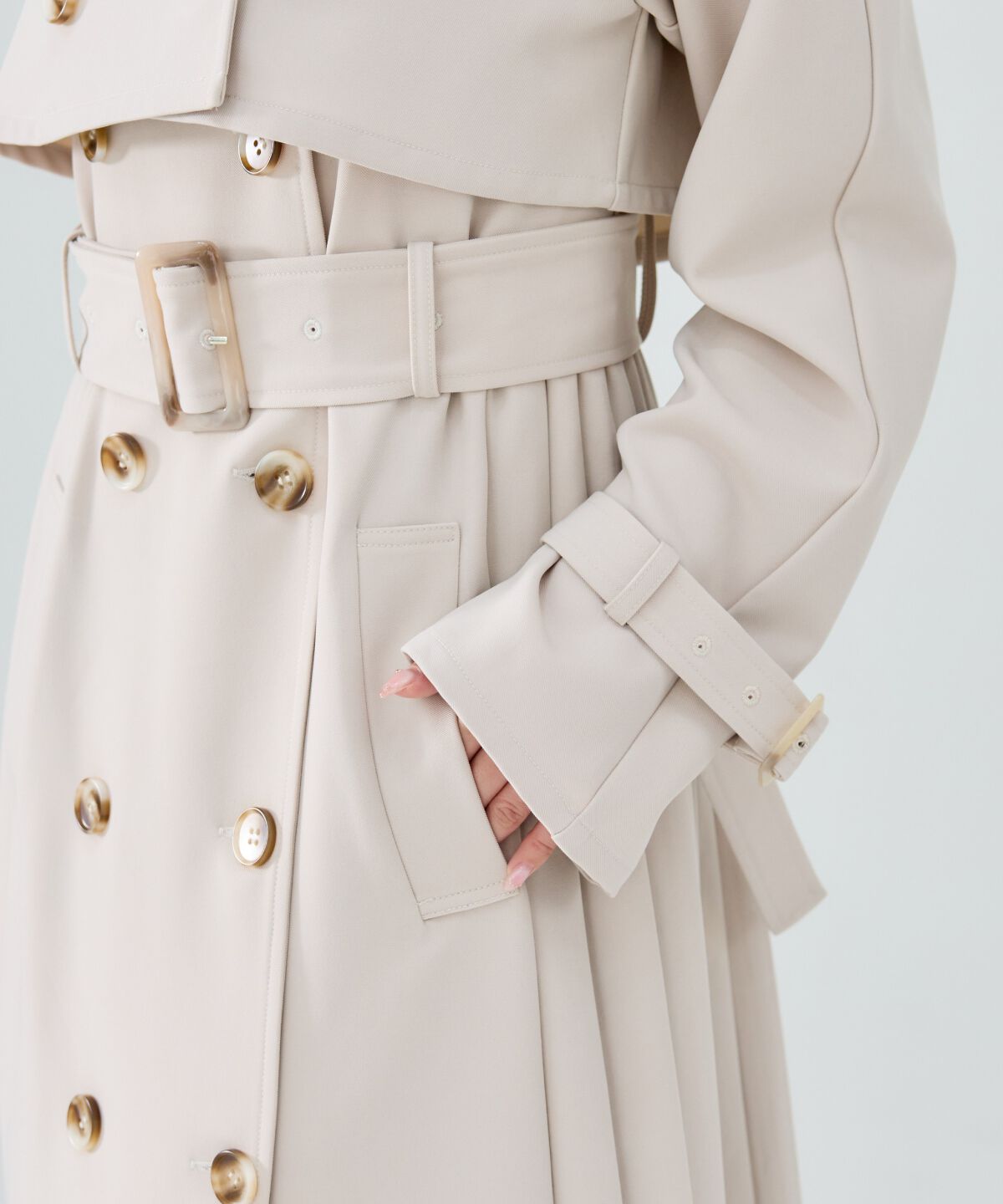 REDYAZEL「3WAYサイドプリーツトレンチコート」|トレンチコート|