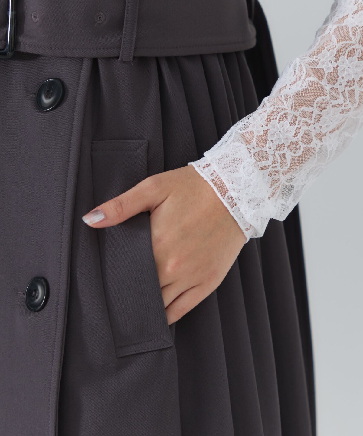 REDYAZEL「3WAYサイドプリーツトレンチコート」|トレンチコート|