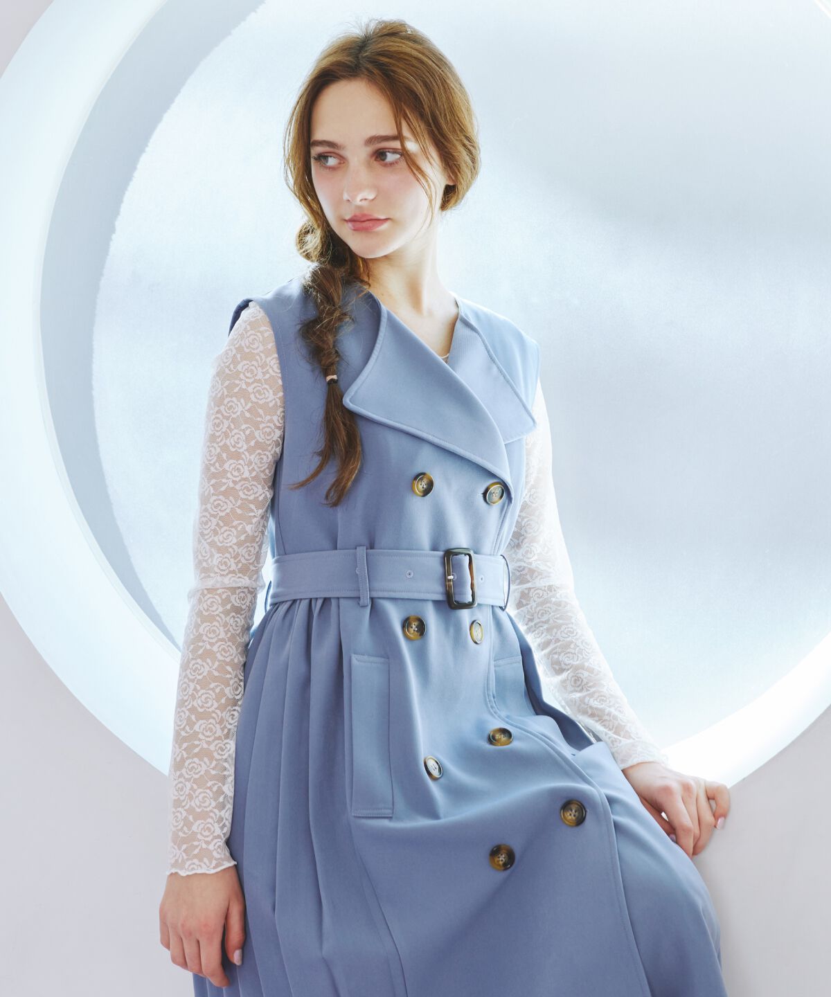 REDYAZEL「3WAYサイドプリーツトレンチコート」|トレンチコート|