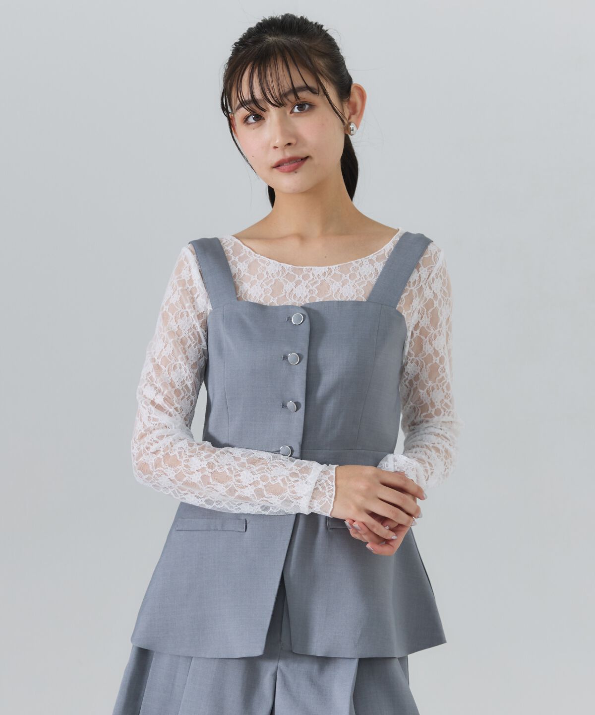 REDYAZEL「リボンショルダービスチェ」|キャミソール|