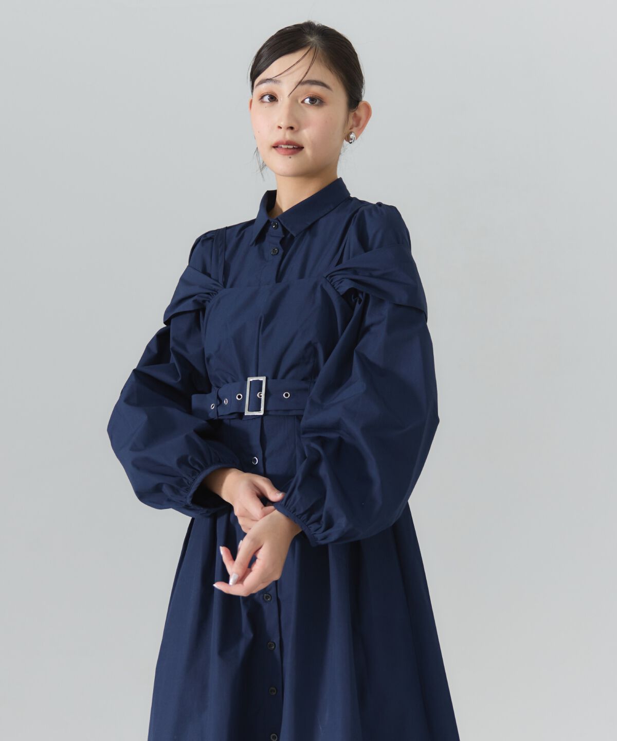 REDYAZEL「タックシャツワンピース」|ワンピース|