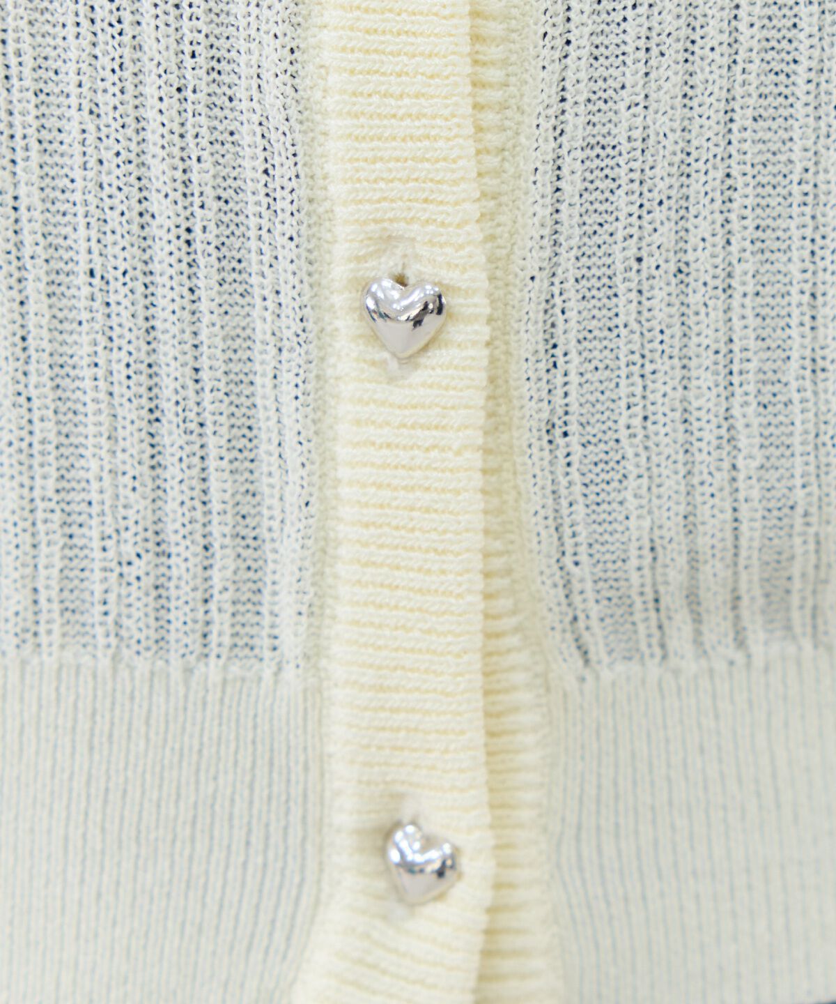 REDYAZEL「ハートボタンシアーカーディガン」|カーディガン|