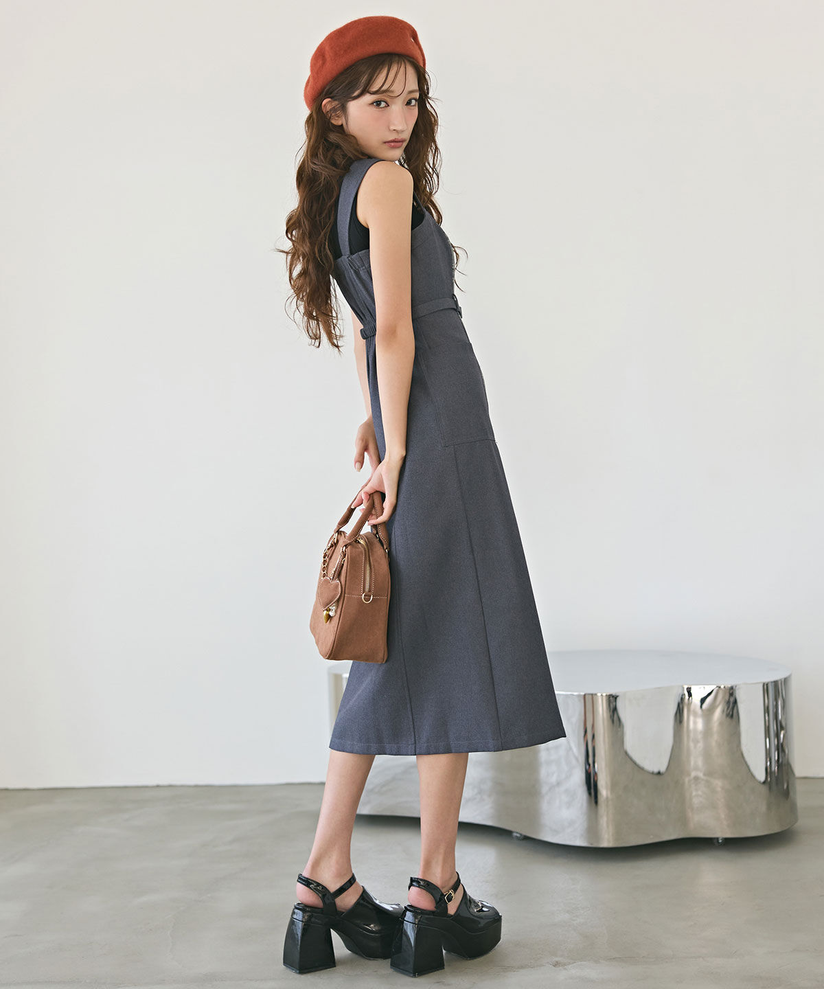 REDYAZEL「フロントジップバイカラーチェックワンピース」|ワンピース|