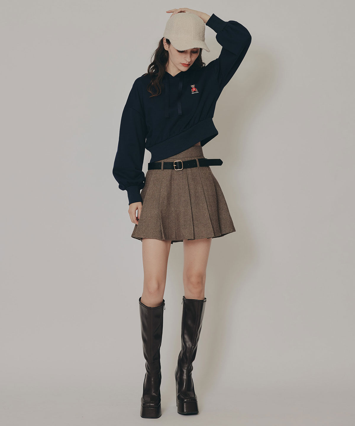 REDYAZEL「ローベルトプリーツミニスカート」|フレア|