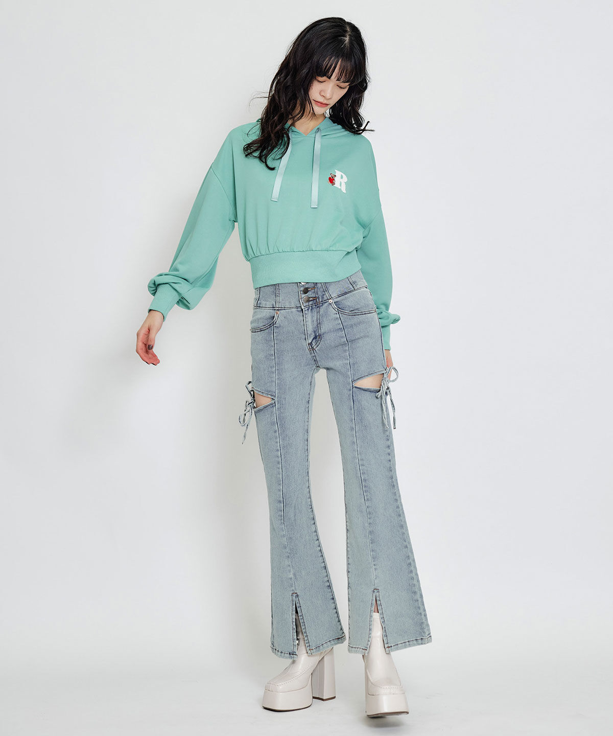 REDYAZEL「Azelyハートショートパーカー」|パーカー|