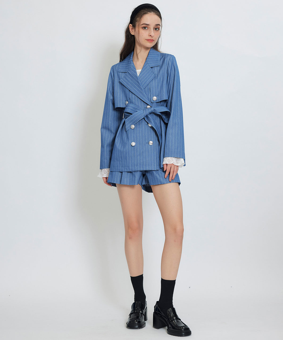 REDYAZEL「2WAYエンブレムボタンミドルトレンチコート」|トレンチコート|