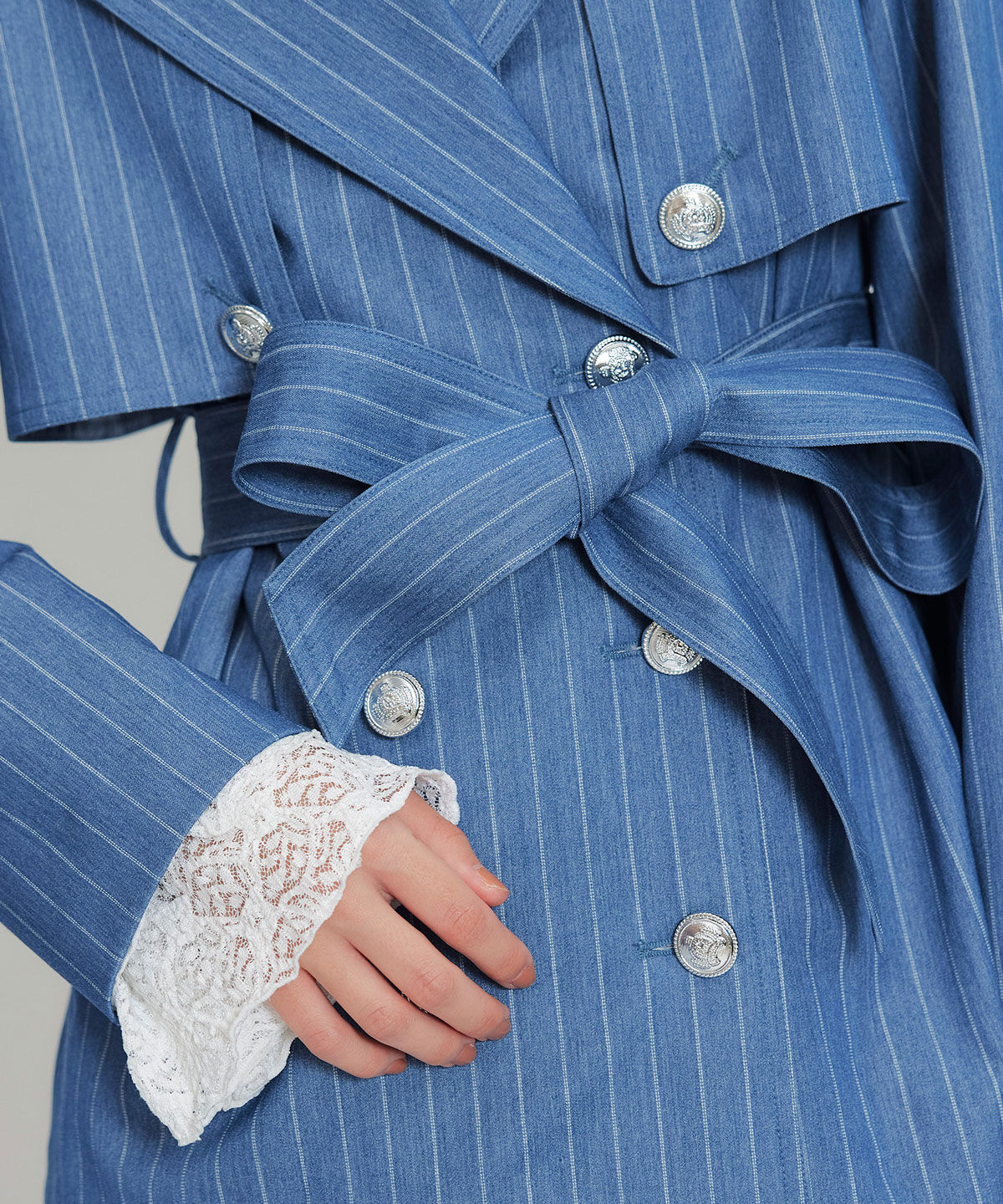 REDYAZEL「2WAYエンブレムボタンミドルトレンチコート」|トレンチコート|