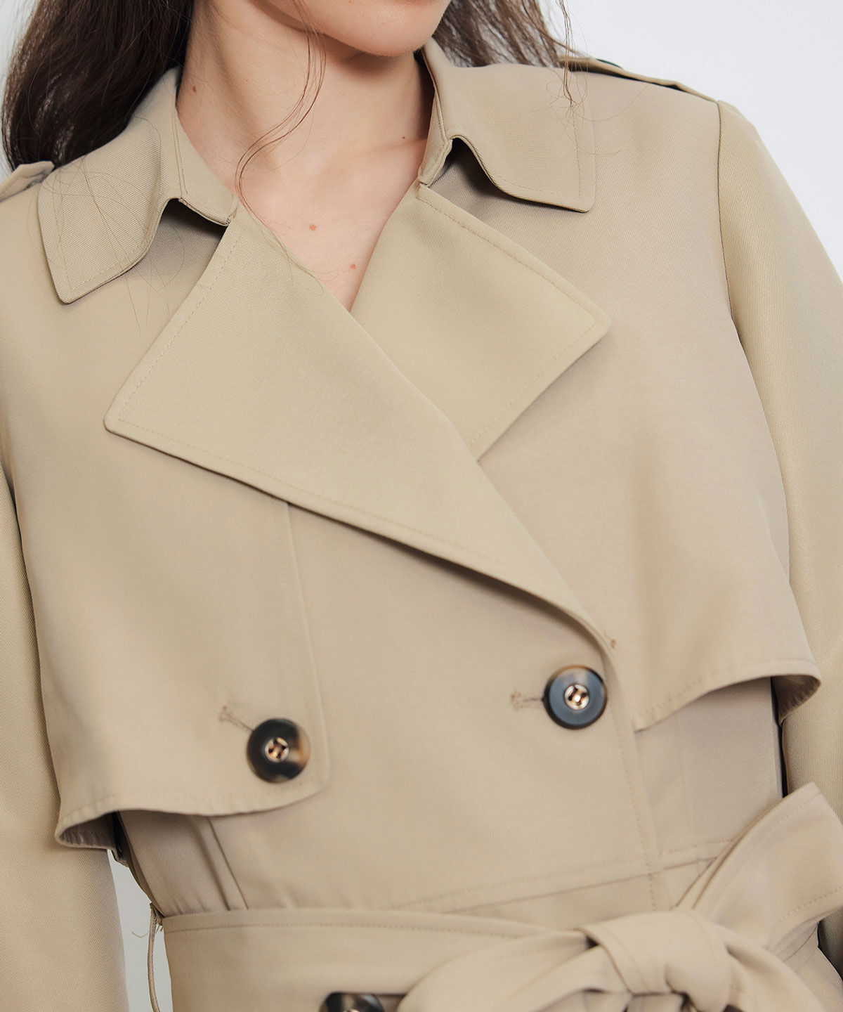 REDYAZEL「ウエストベルトショートトレンチコート」|トレンチコート|