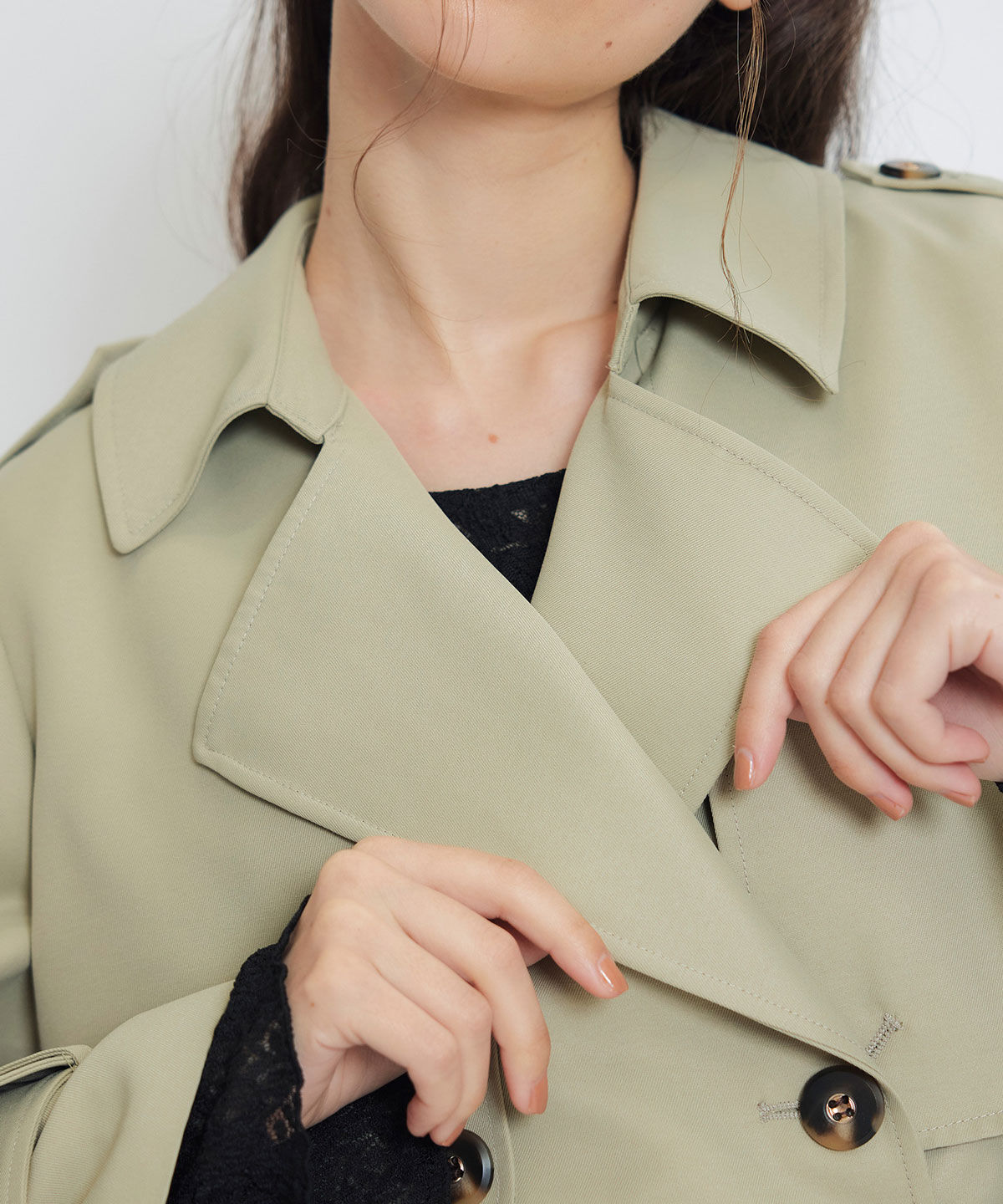 REDYAZEL「ウエストベルトショートトレンチコート」|トレンチコート|