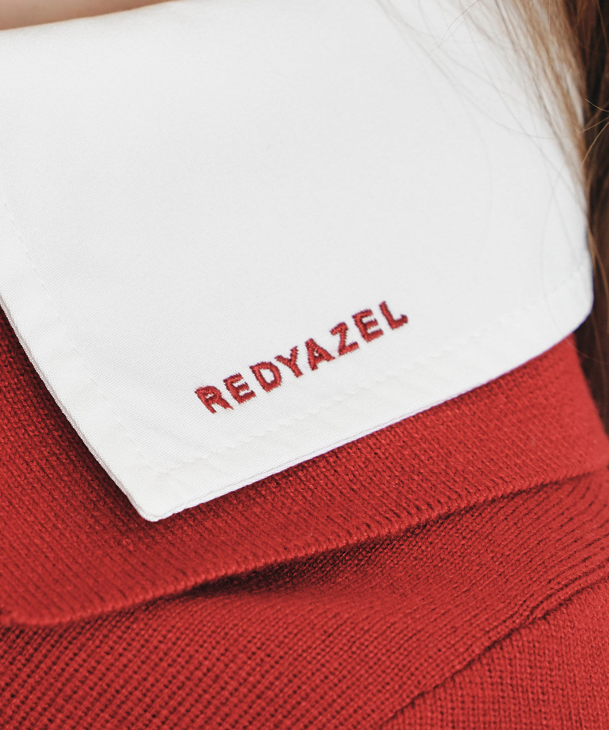 REDYAZEL「ダブルカラーハーフスリーブニットプルオーバー」|ニット・セーター|