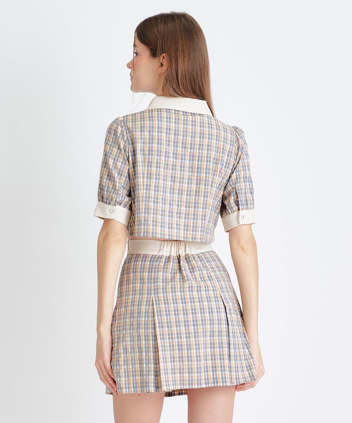 REDYAZEL「ﾌﾟﾚｯﾋﾟｰﾈｸﾀｲﾁｪｯｸﾌﾞﾗｳｽ&times;ﾌﾟﾘｰﾂﾐﾆｽｶｰﾄｾ  」|ワンピース|