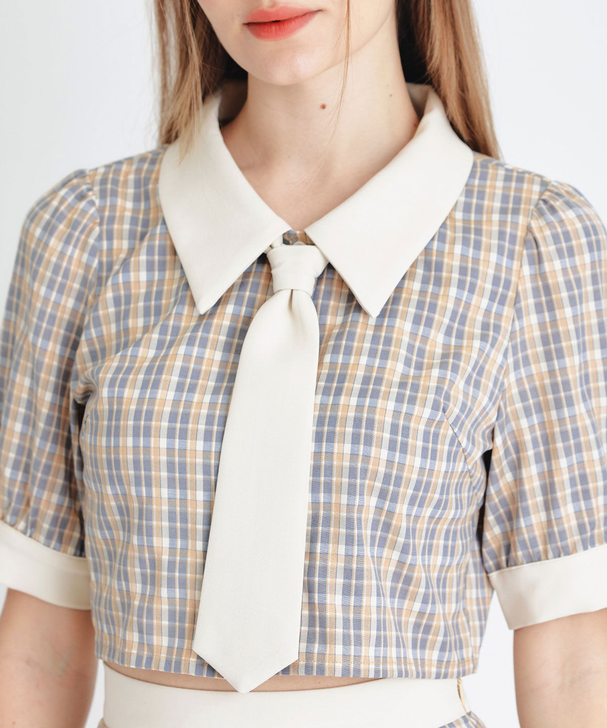 REDYAZEL「ﾌﾟﾚｯﾋﾟｰﾈｸﾀｲﾁｪｯｸﾌﾞﾗｳｽ&times;ﾌﾟﾘｰﾂﾐﾆｽｶｰﾄｾ  」|ワンピース|