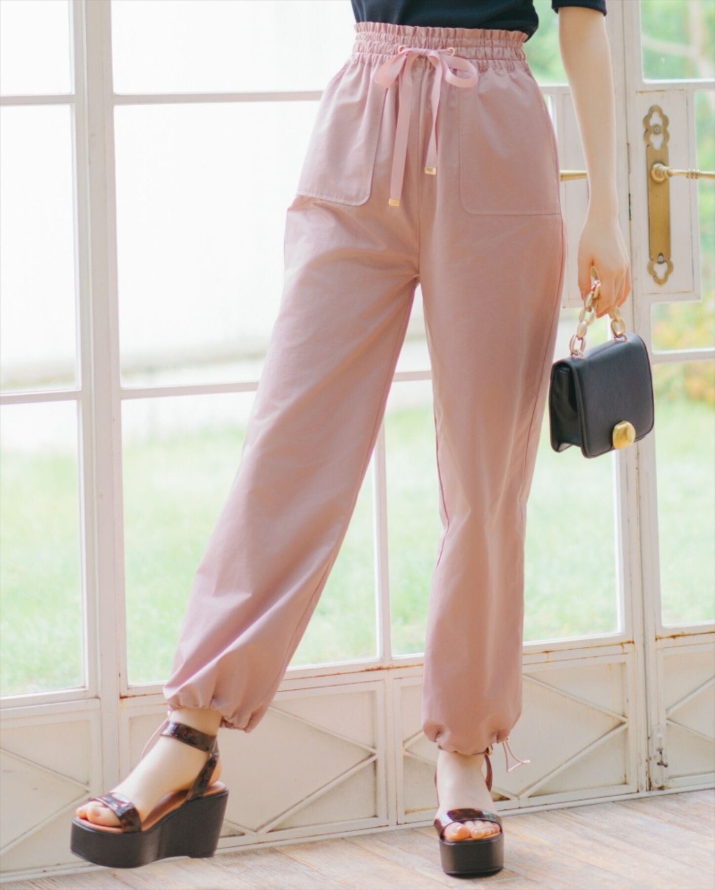 WILLSELECTION「ウエストリボンカーゴパンツ」|その他|ピンク