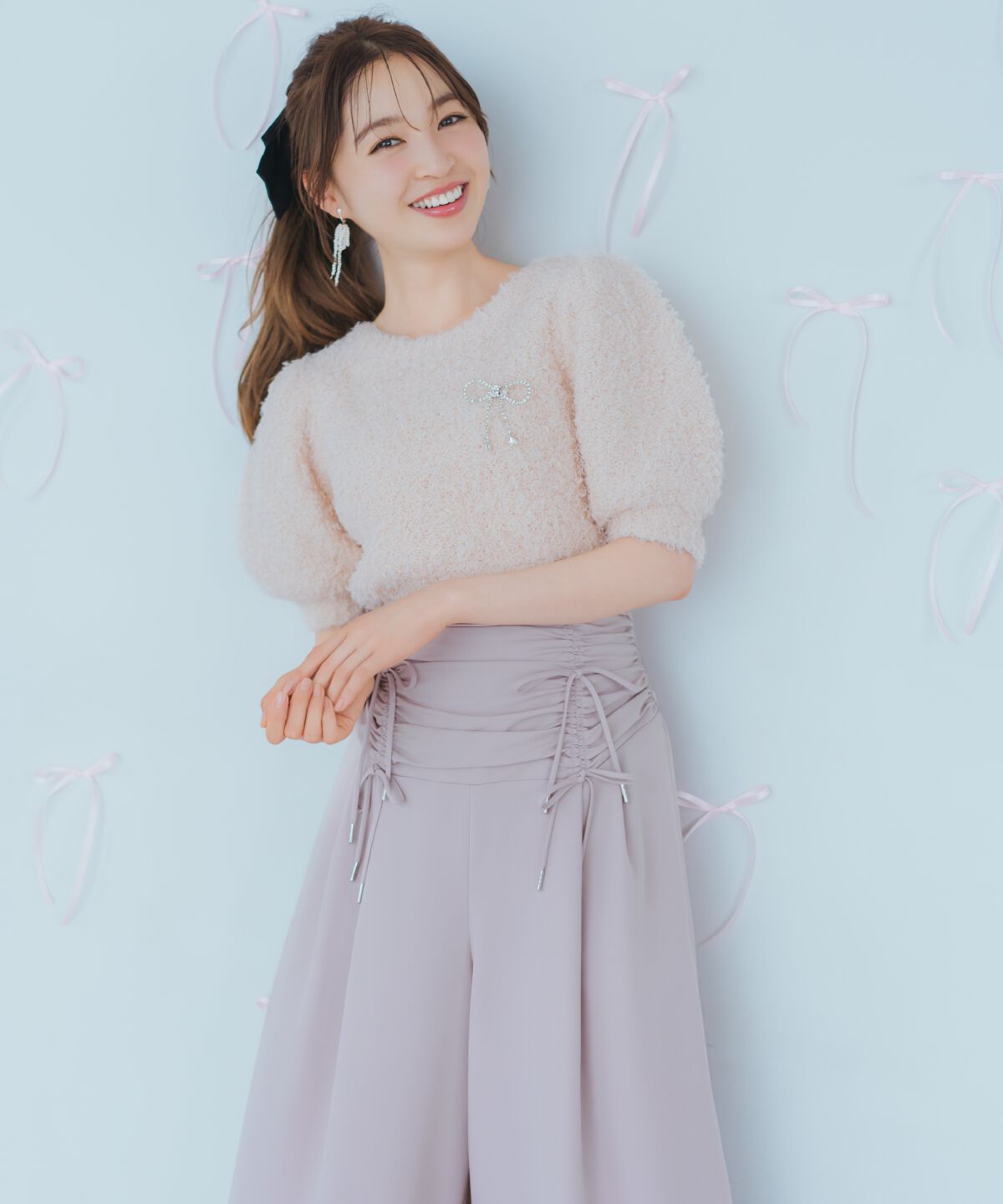 WILLSELECTION「ドロスト風リボンワイドパンツ」|その他|