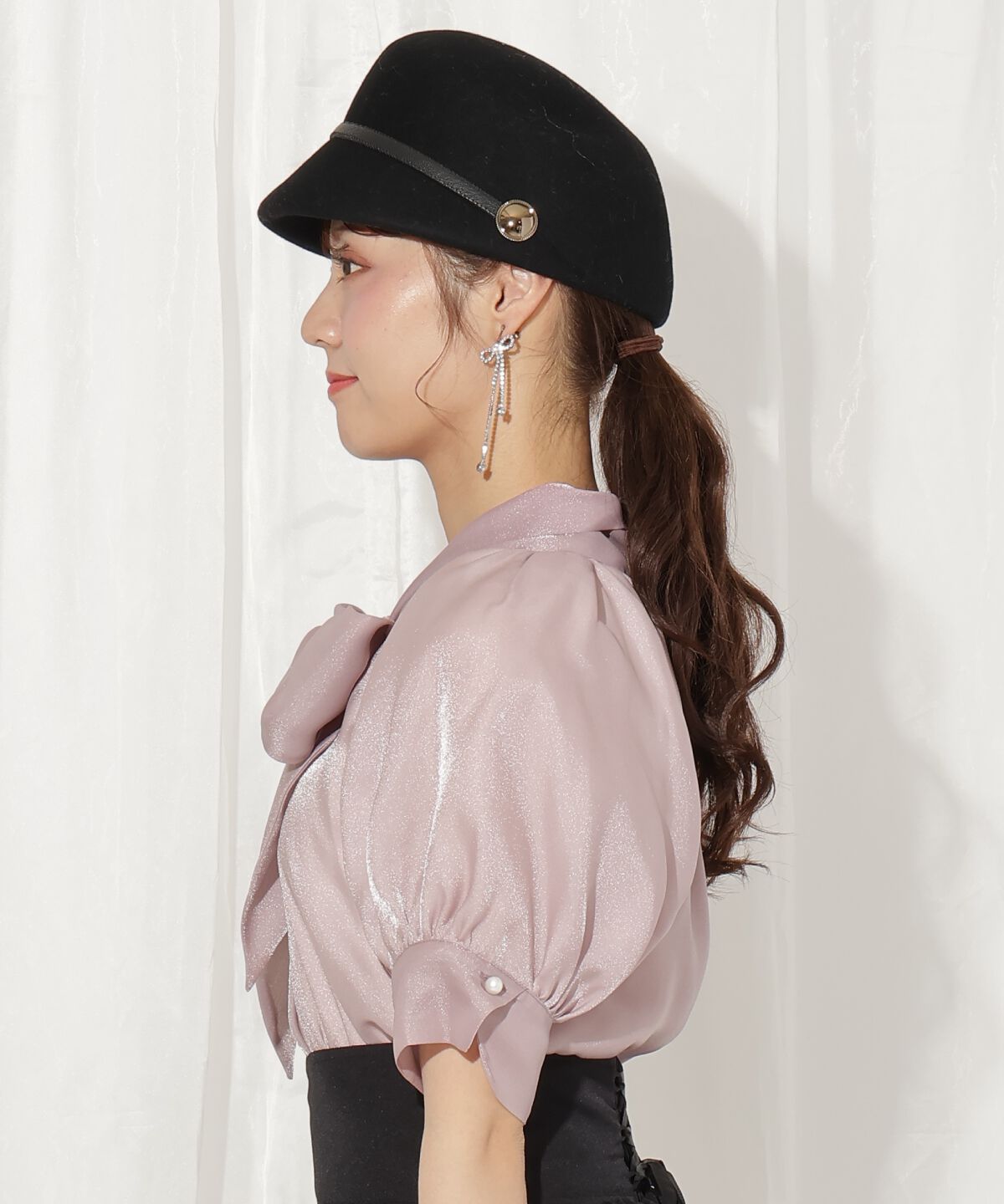 WILLSELECTION「リボンタイラグランパフブラウス」|シャツ・ブラウス|