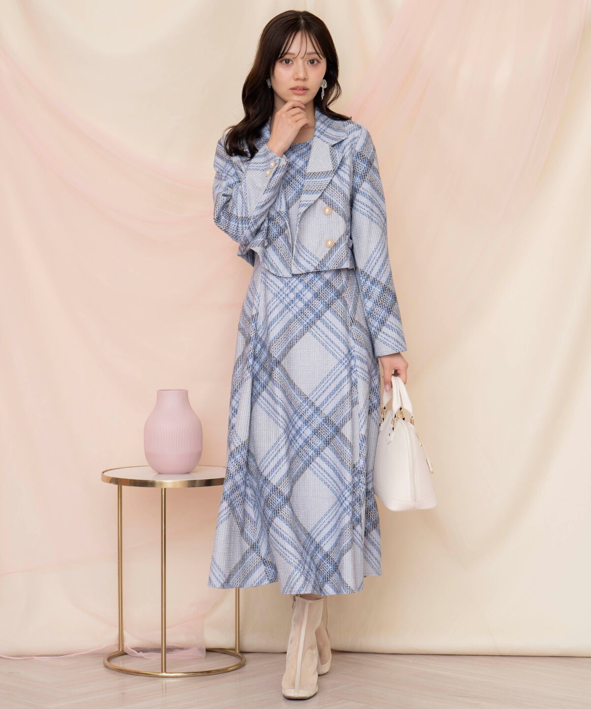 WILLSELECTION「ツイードチェックショートジャケット」|テーラードジャケット|