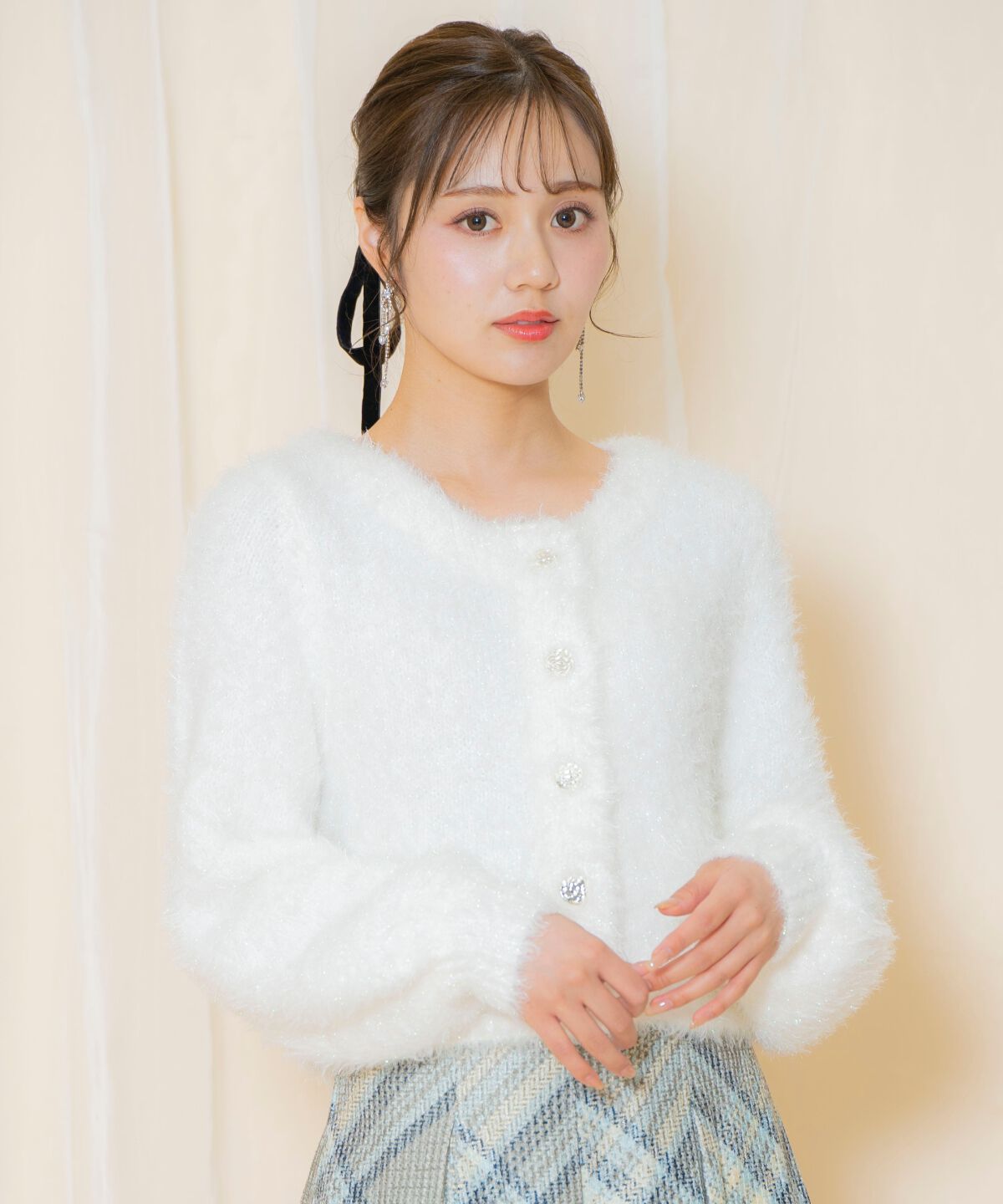 WILLSELECTION「シャギーラメカーディガン」|カーディガン|