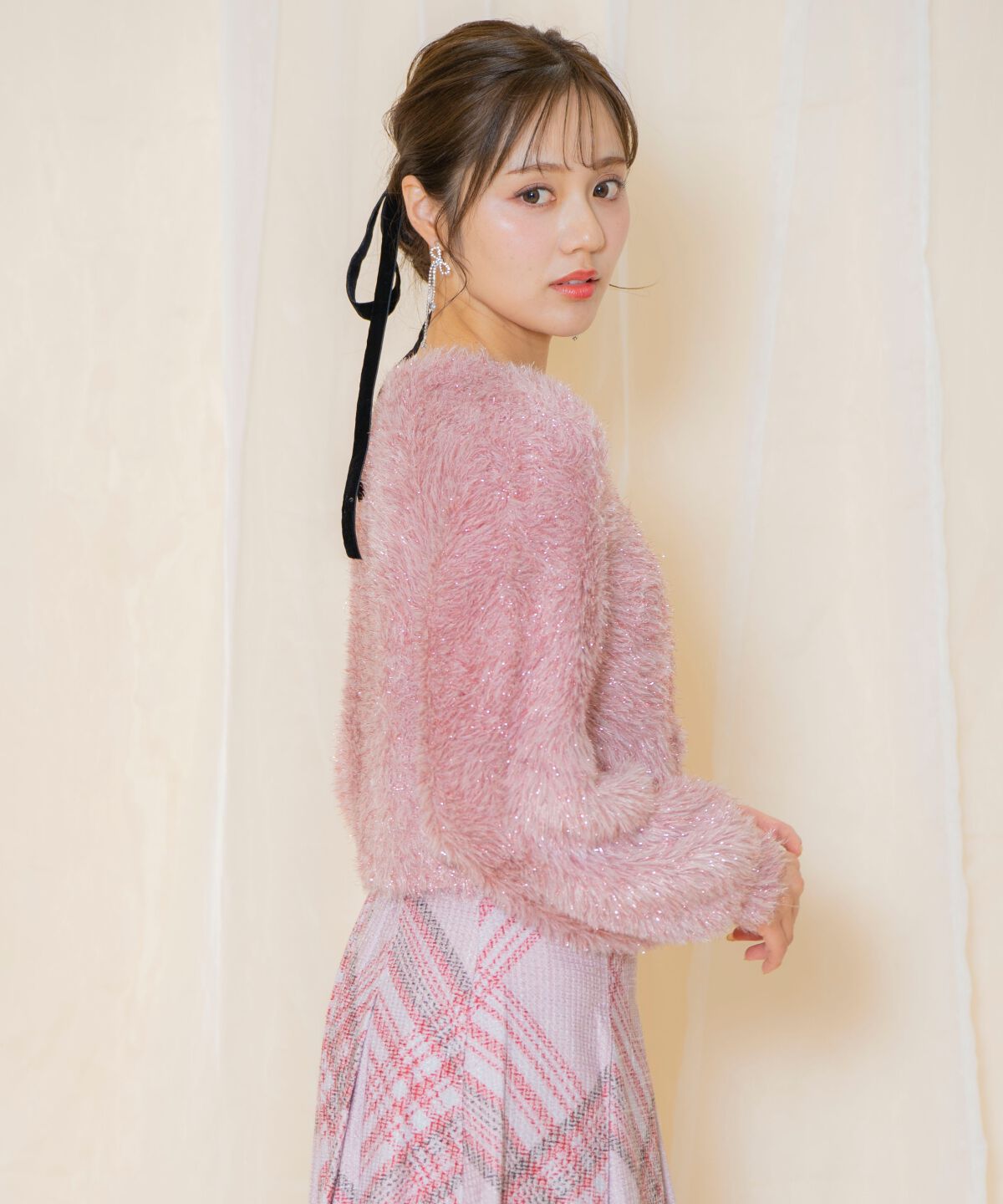 WILLSELECTION「シャギーラメカーディガン」|カーディガン|