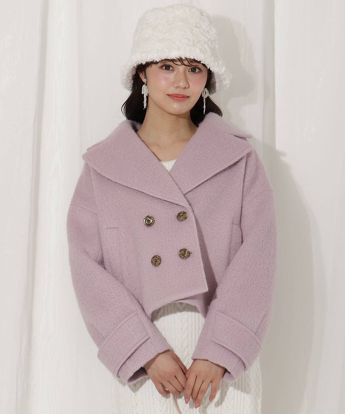 WILLSELECTION「Wボタンシャギーショートコート」|その他|