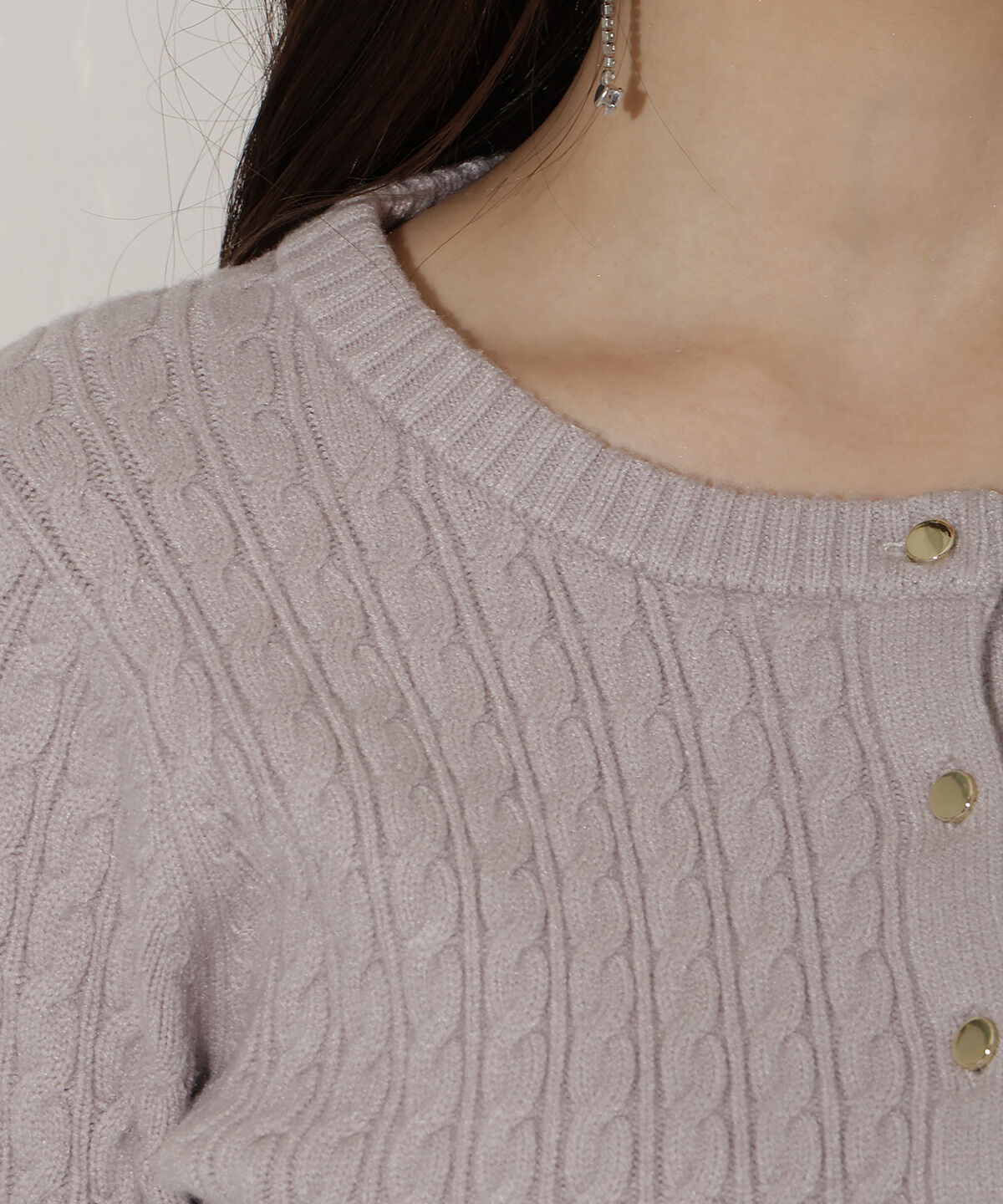 WILLSELECTION「ファーカフスケーブルカーディガン」|カーディガン|