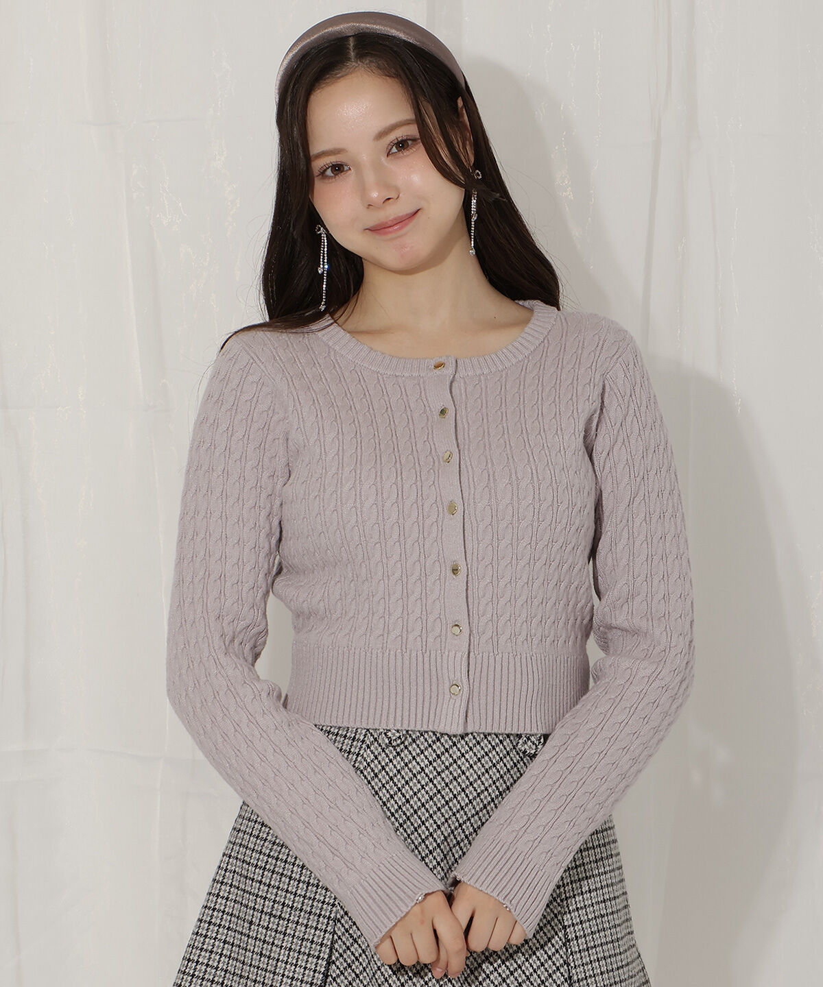 WILLSELECTION「ファーカフスケーブルカーディガン」|カーディガン|