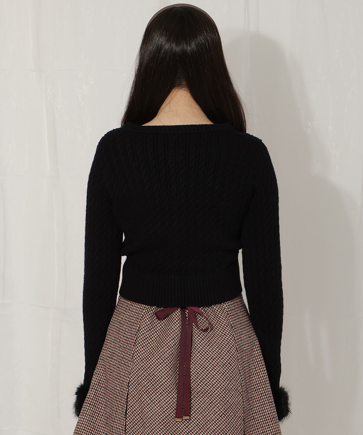 WILLSELECTION「ファーカフスケーブルカーディガン」|カーディガン|