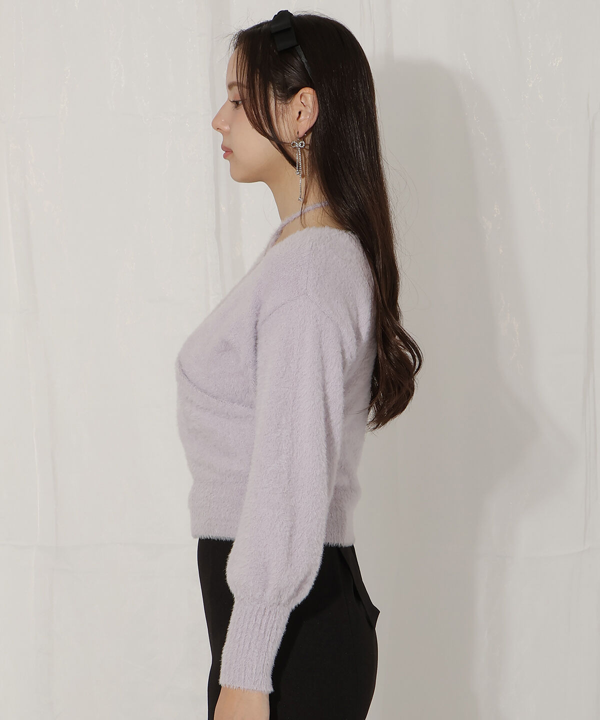 WILLSELECTION「クロスネックカシュクールフェザーニット」|ニット・セーター|