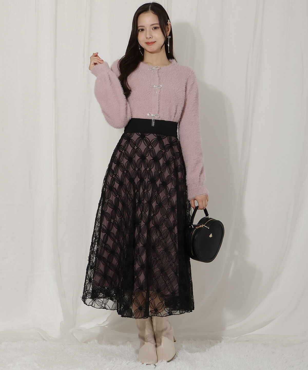 WILLSELECTION「フラワーチュールフレアスカート」|フレア|