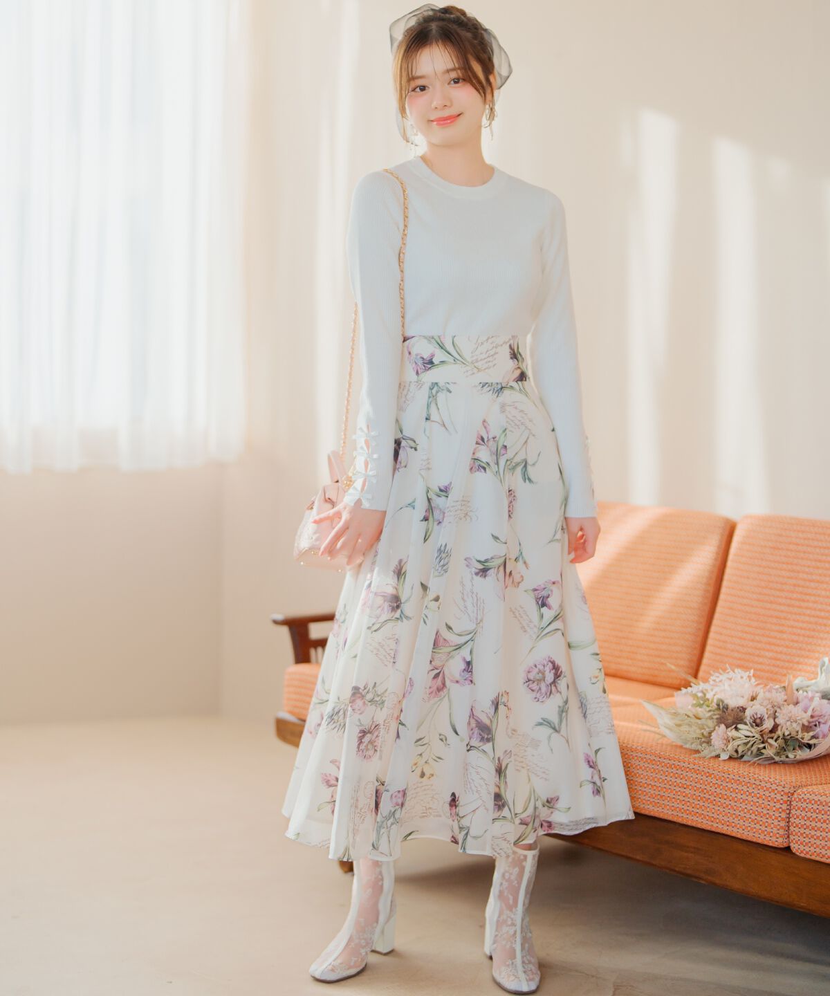 WILLSELECTION「袖リボンボトルネックニット」|ニット・セーター|