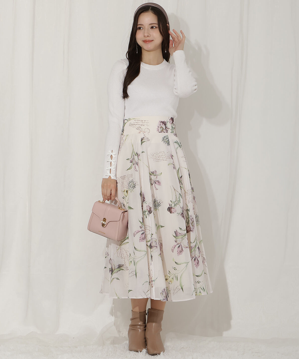 WILLSELECTION「袖リボンボトルネックニット」|ニット・セーター|