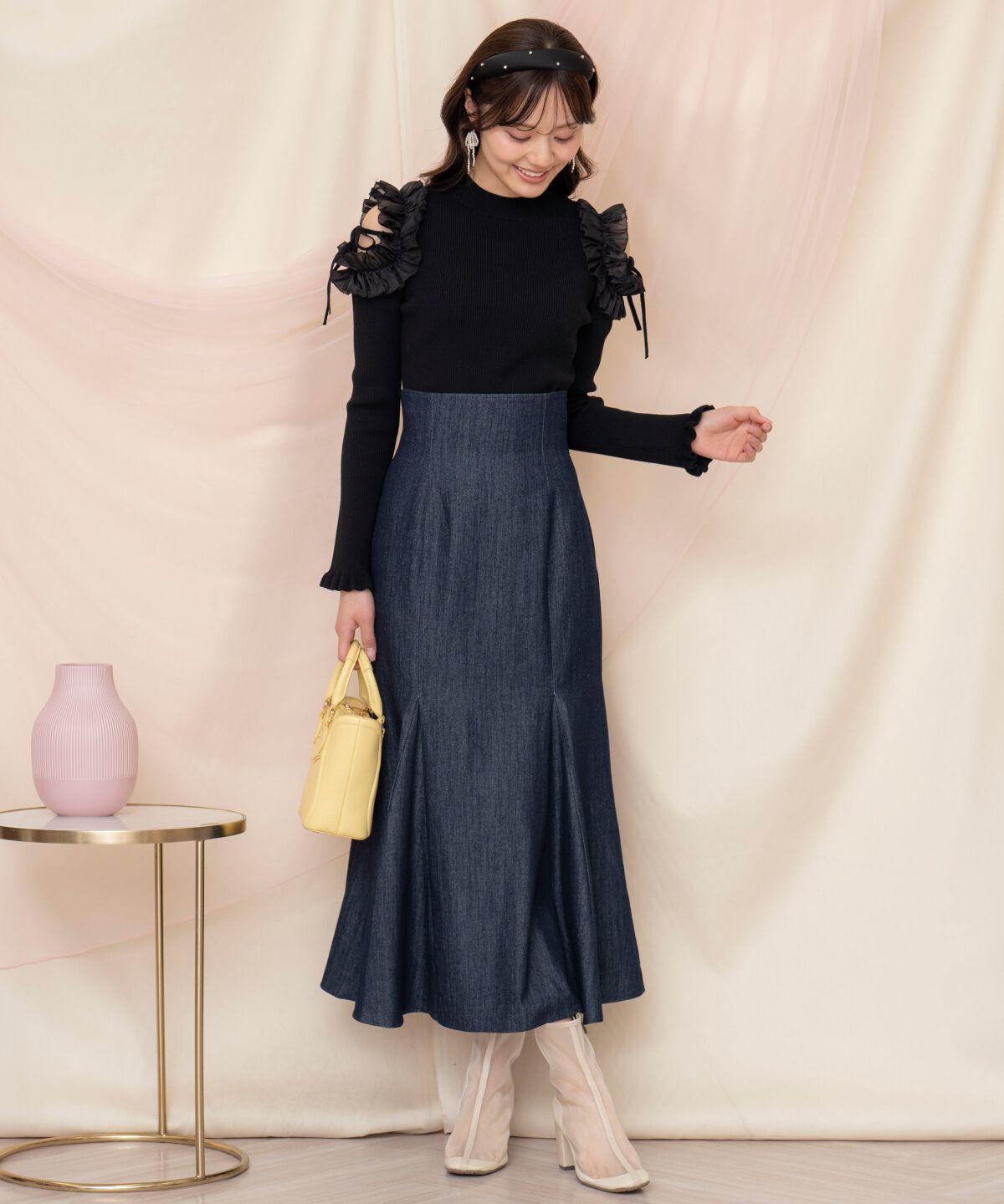 WILLSELECTION「ハイウエストマーメイドスカート」|フレア|