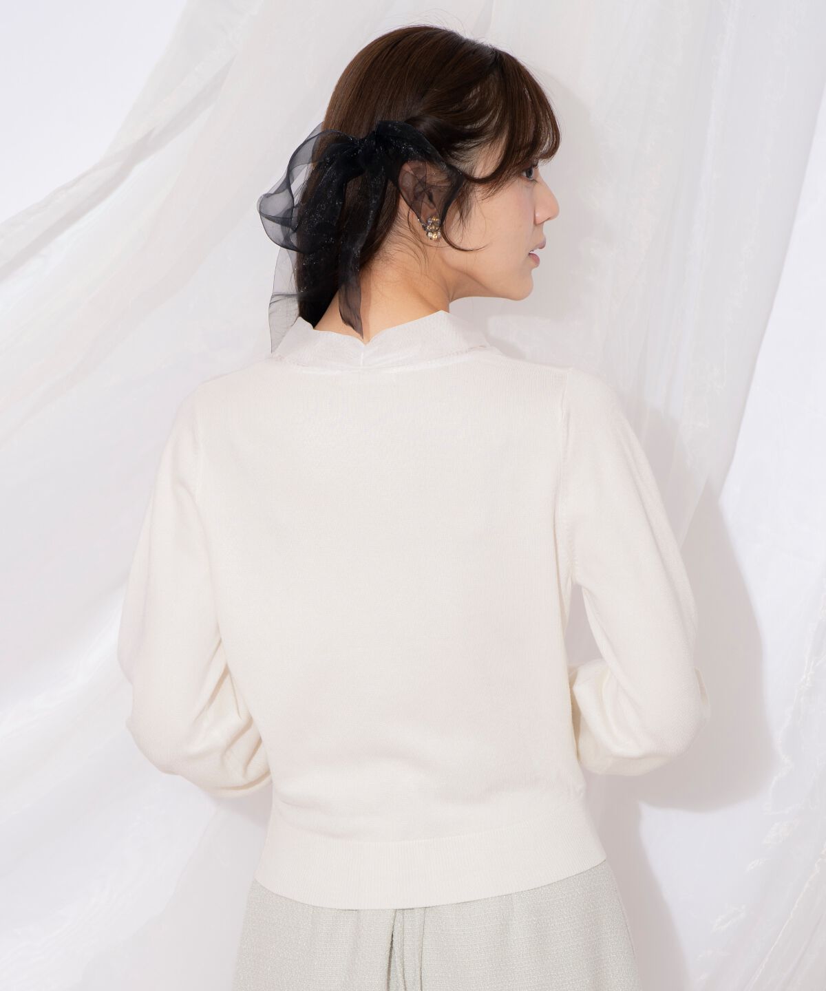 WILLSELECTION「レイヤード風ボウタイニット」|ニット・セーター|