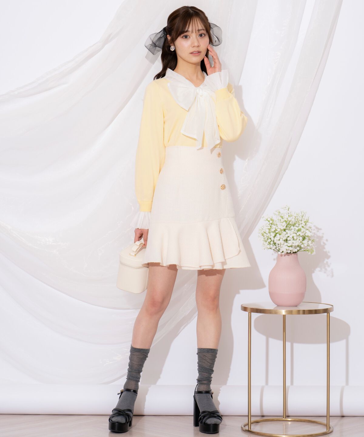 WILLSELECTION「レイヤード風ボウタイニット」|ニット・セーター|