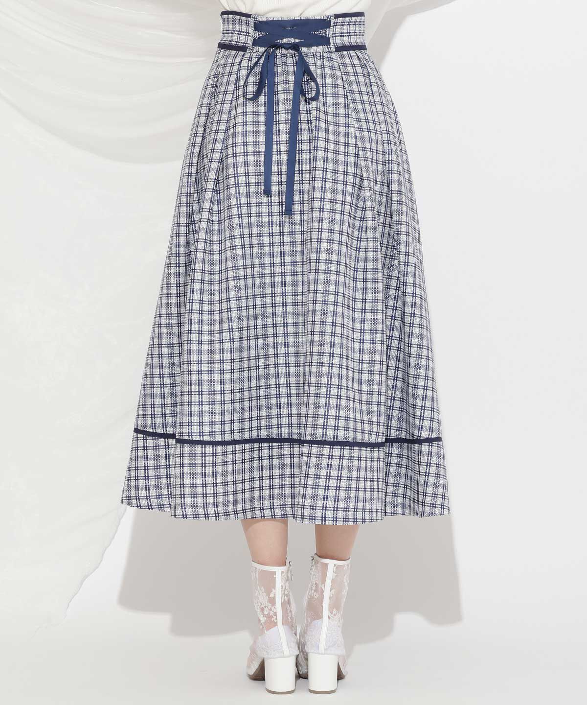 WILLSELECTION「パイピングデザインタックスカート」|フレア|