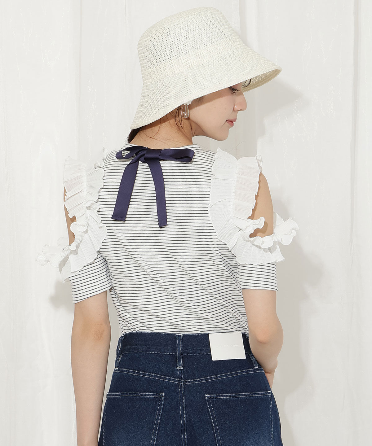 WILLSELECTION「バックリボンプリーツフリルカットソー」|Tシャツ・カットソー|