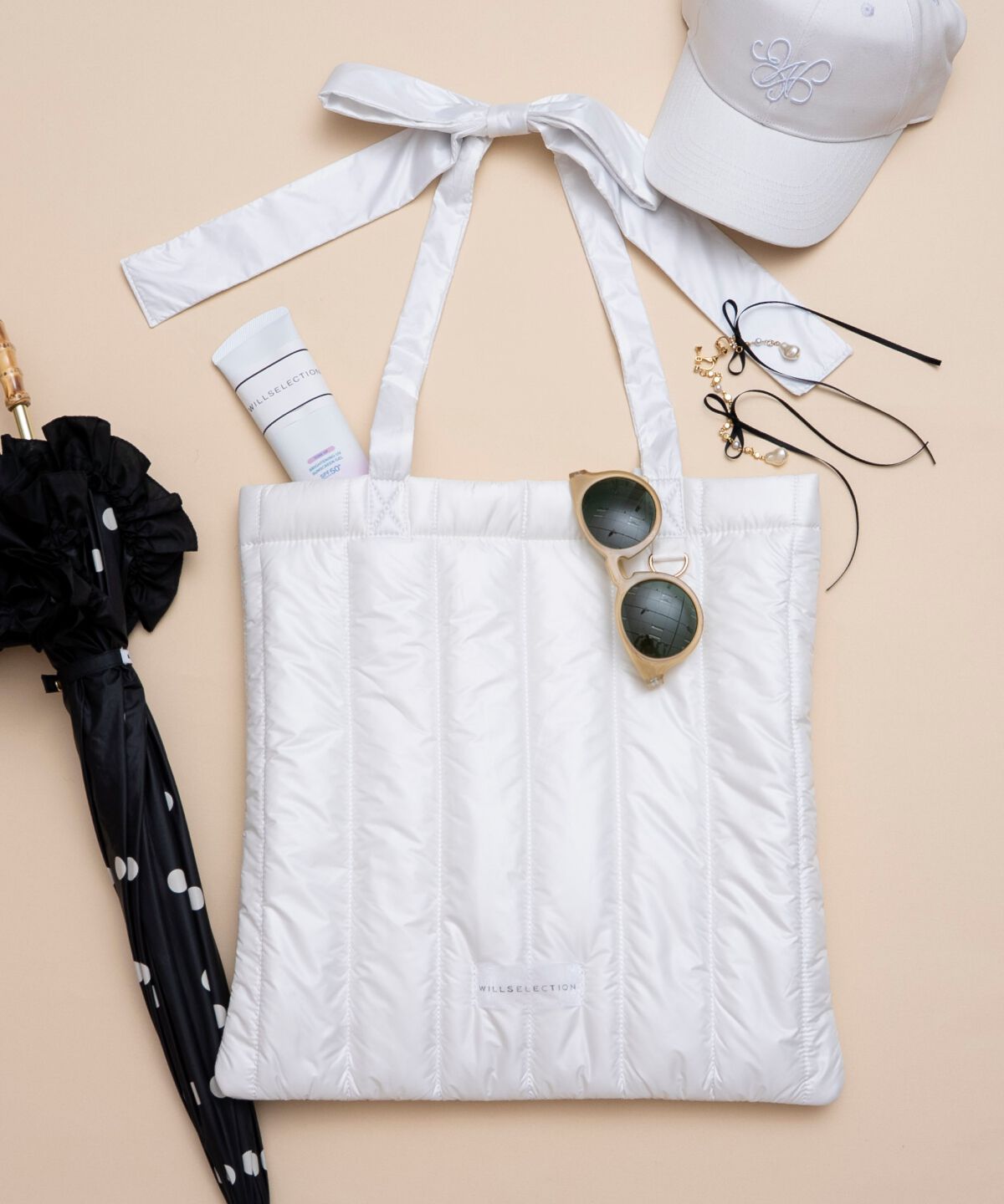 WILLSELECTION「リボンショルダーキルティングトート」|トートバッグ|