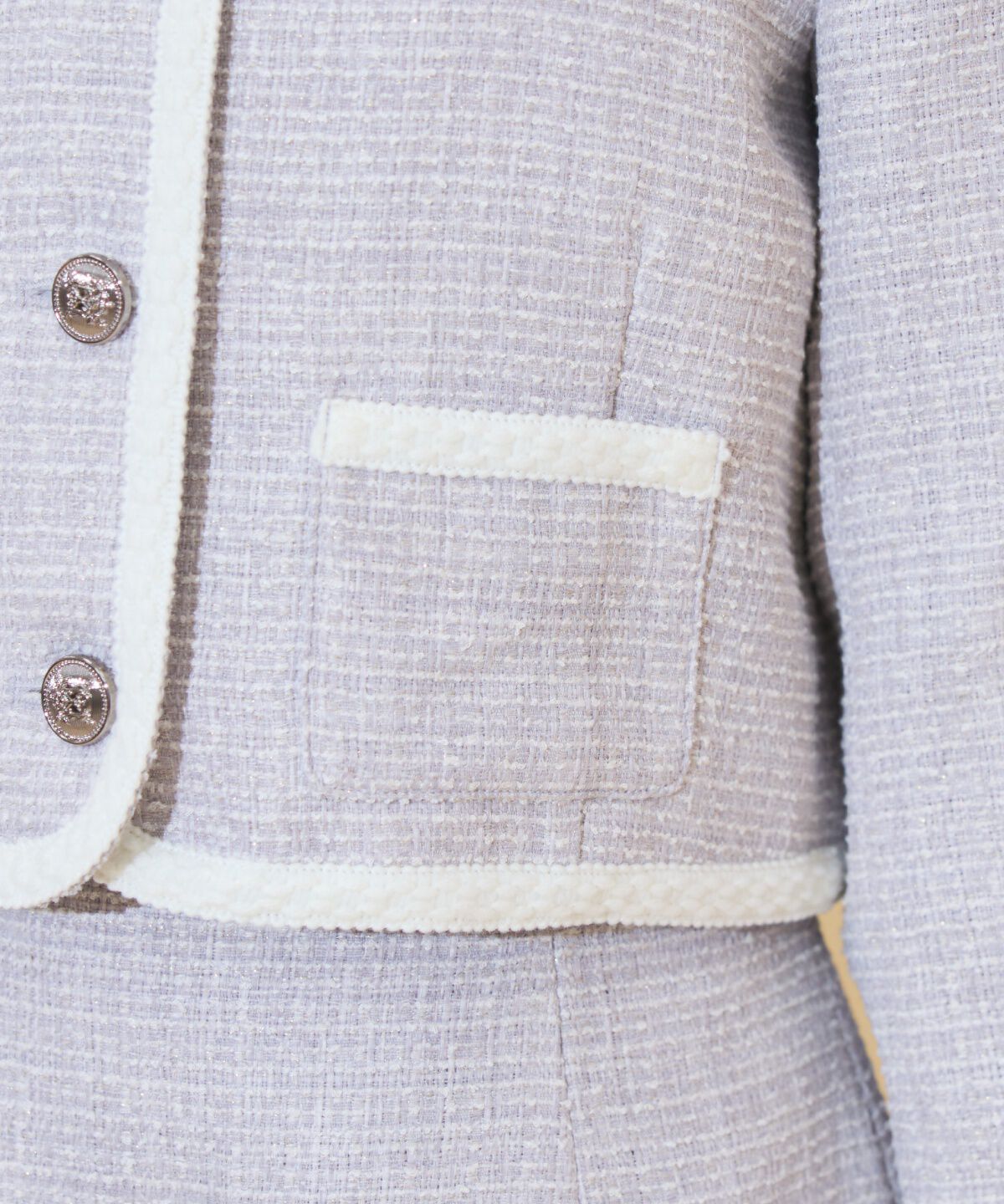 WILLSELECTION「ブレードデザインノーカラーツイードジャケット」|ノーカラージャケット|