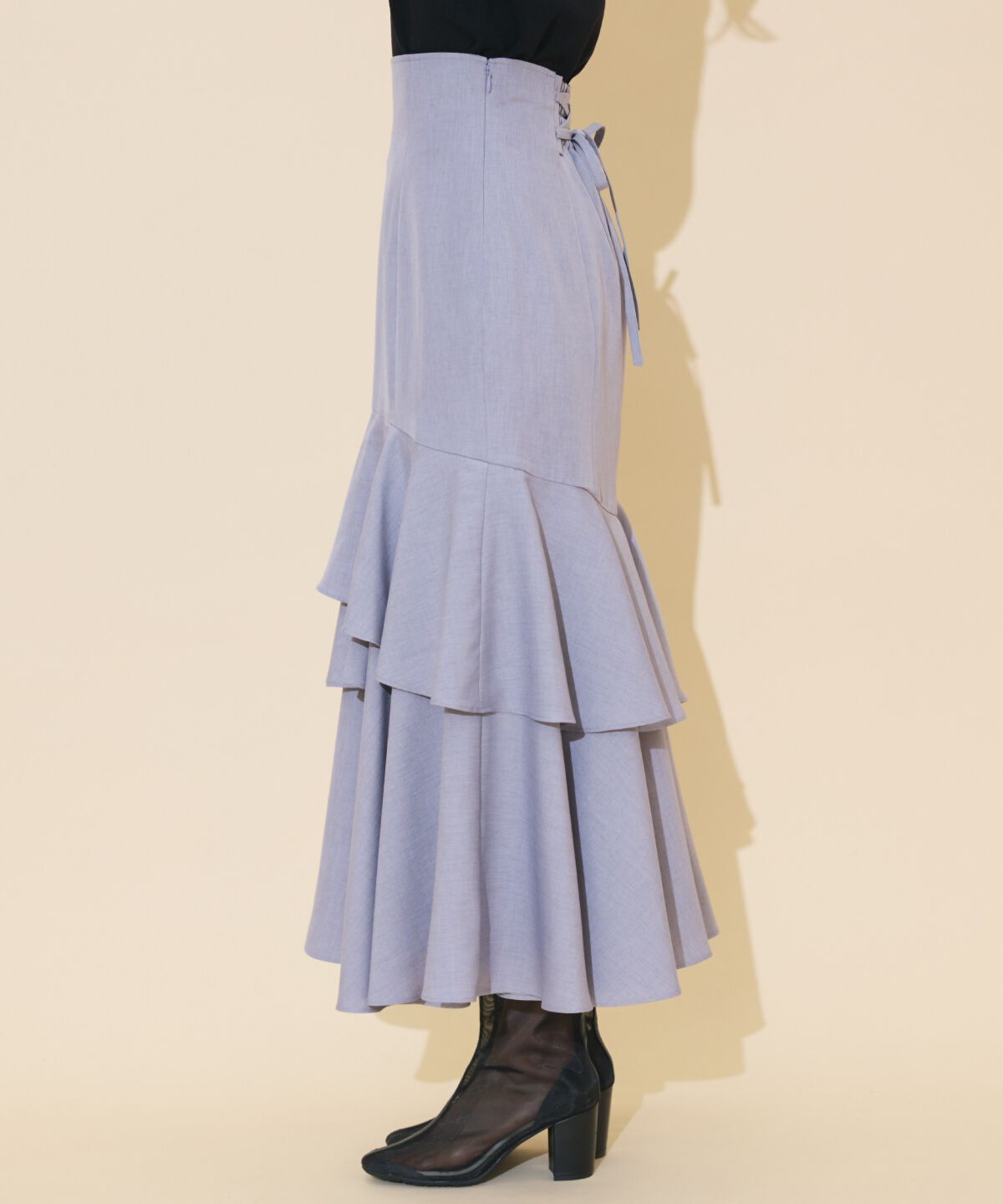 WILLSELECTION「アシメレイヤードハイウエストスカート」|フレア|