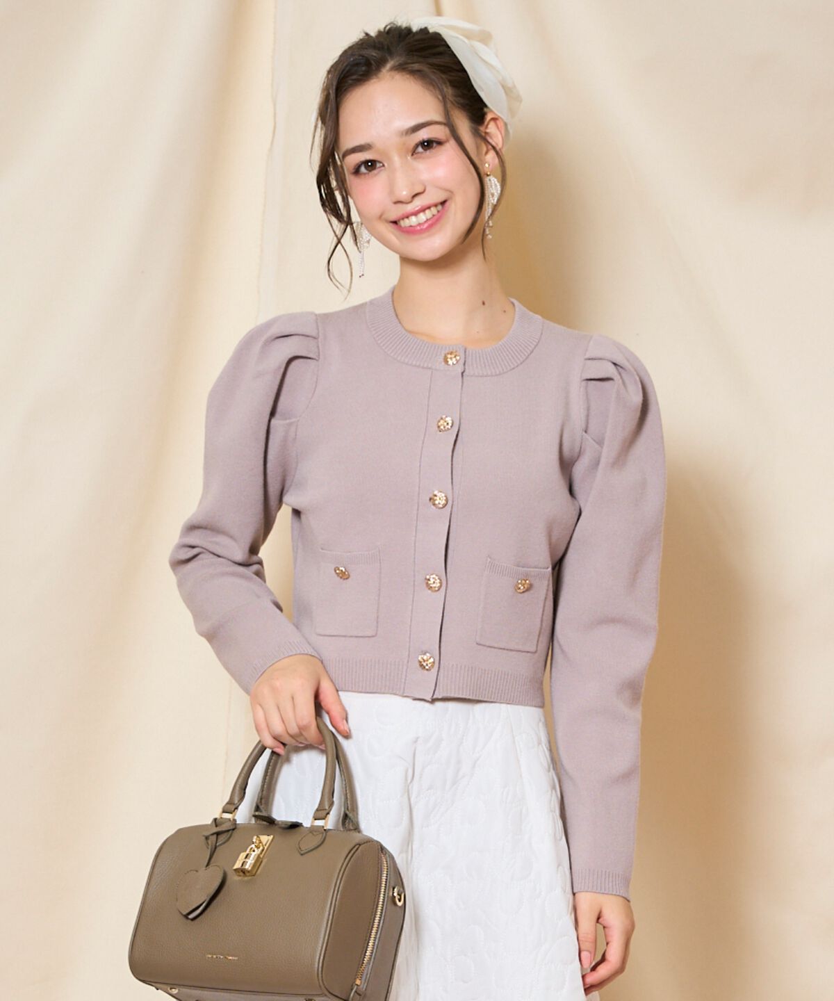 WILLSELECTION「タックスリーブニットカーディガン」|カーディガン|