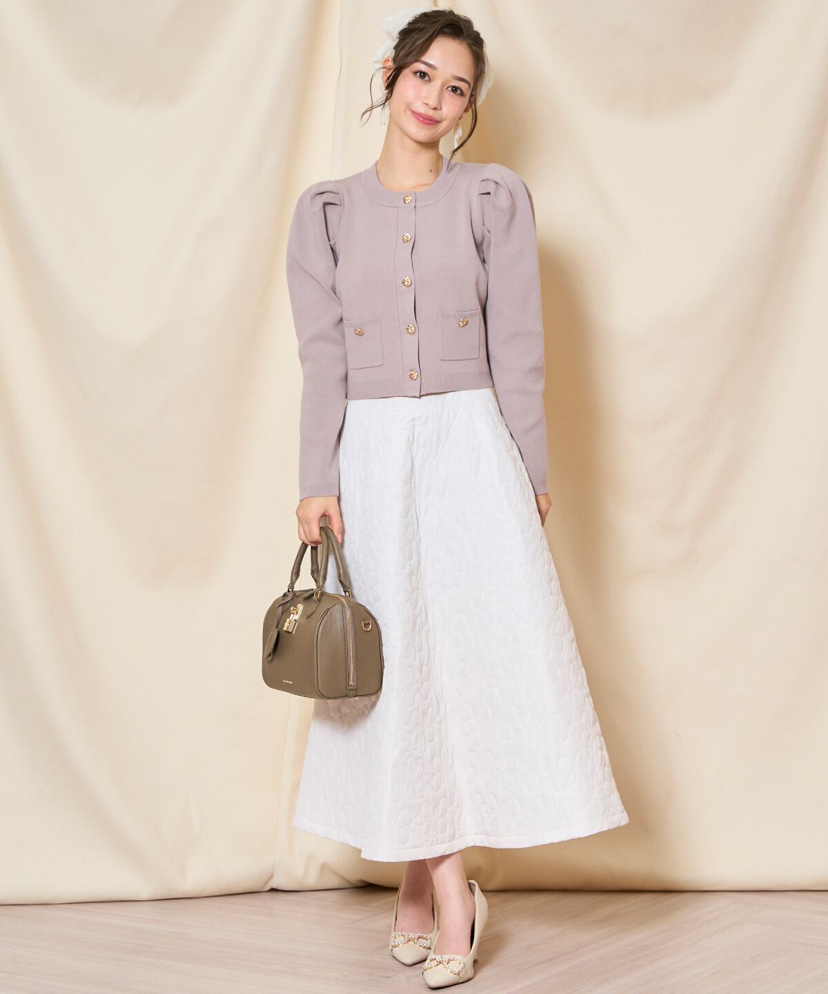 WILLSELECTION「タックスリーブニットカーディガン」|カーディガン|