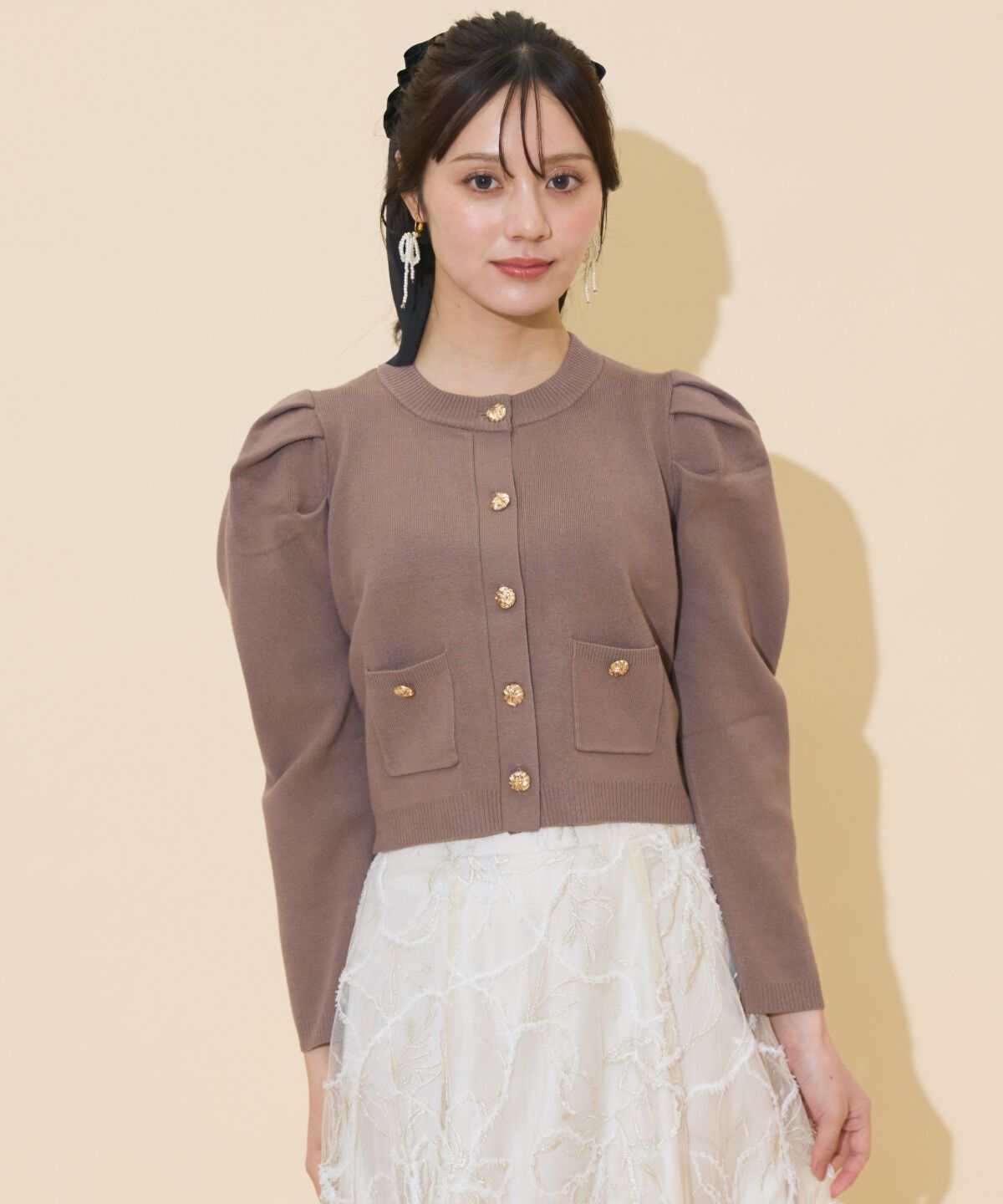 WILLSELECTION「タックスリーブニットカーディガン」|カーディガン|