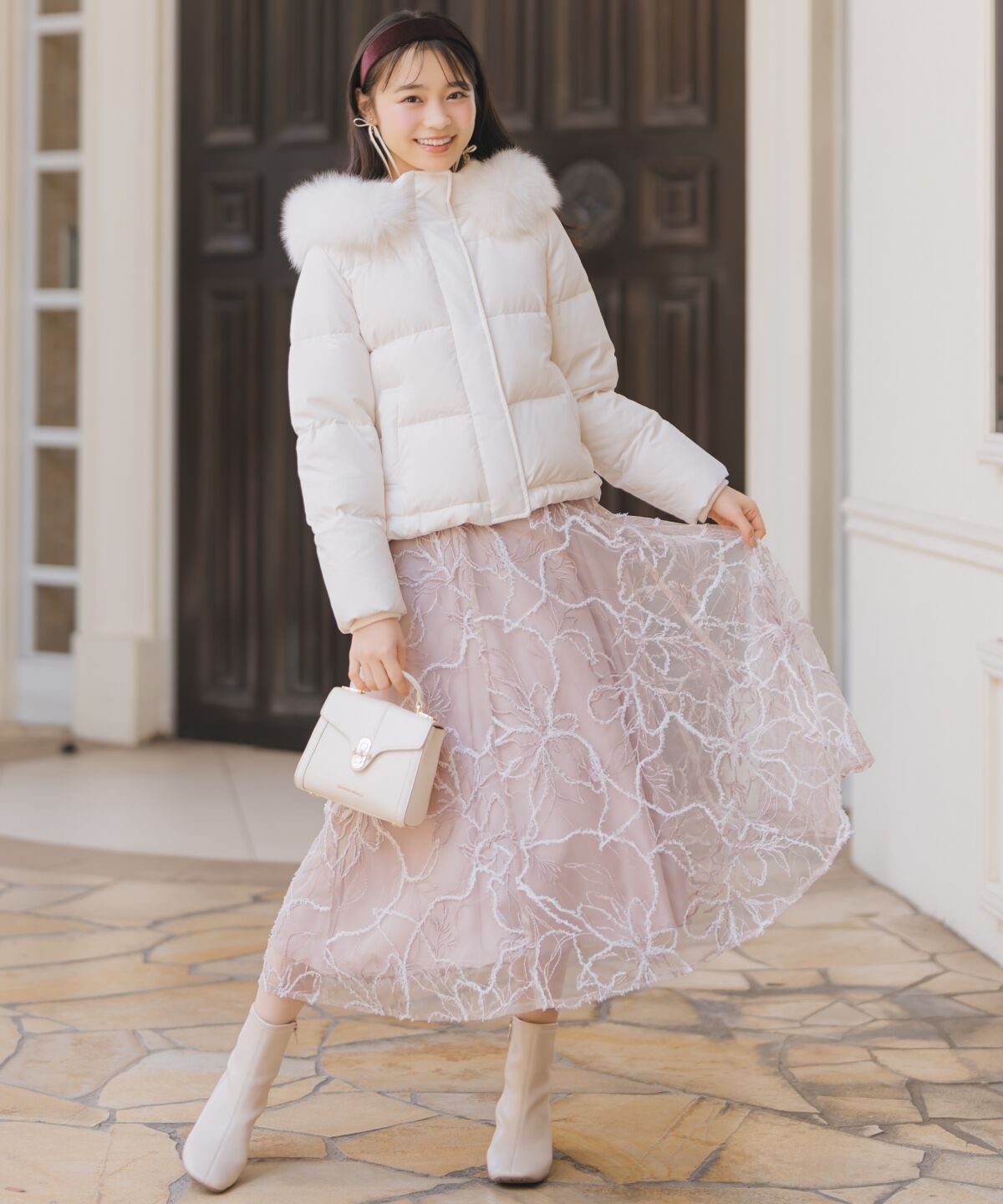 WILLSELECTION「ラメ刺繍チュールフレアスカート」|フレア|