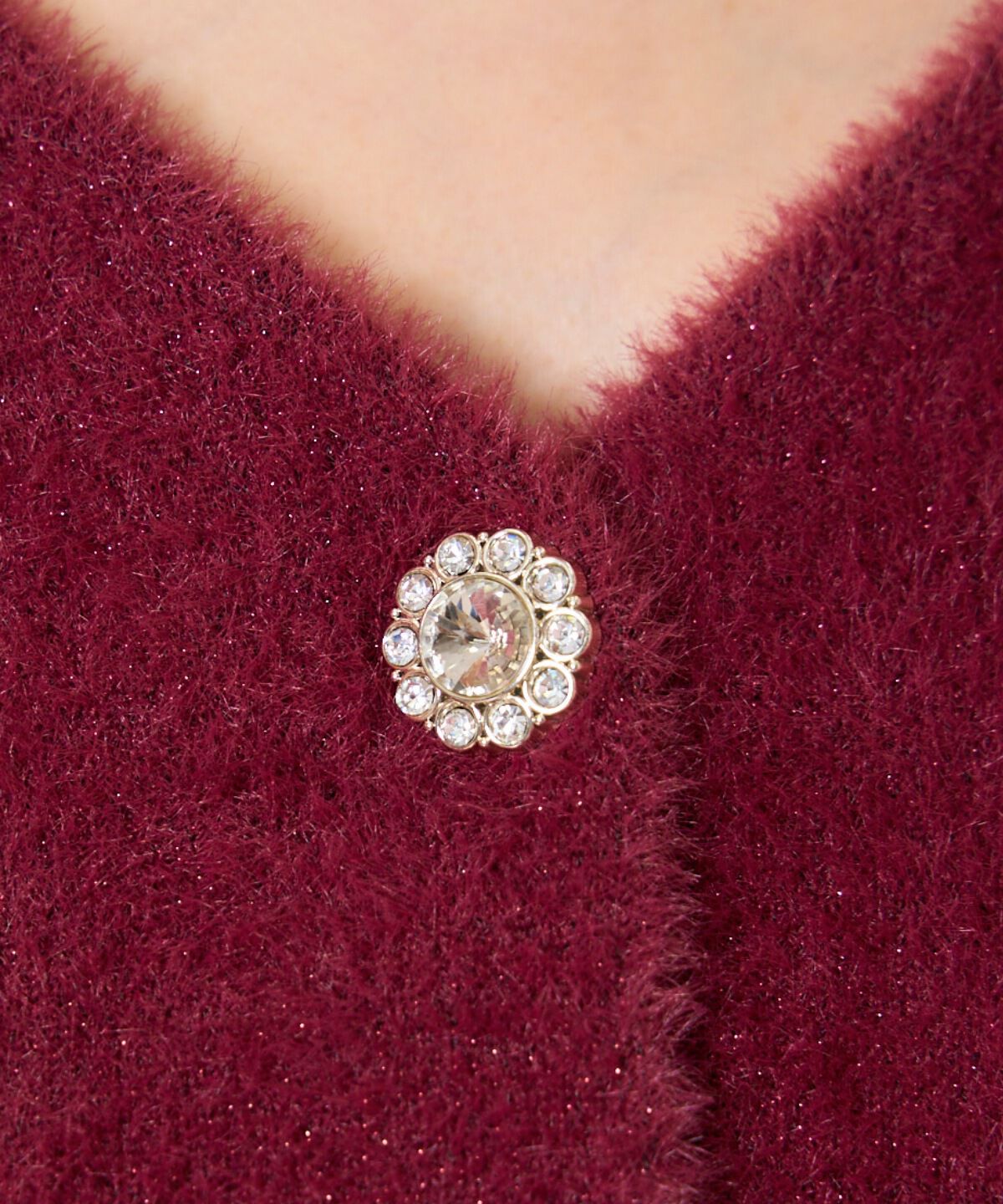 WILLSELECTION「アソートボタンラメフェザーカーディガン」|カーディガン|