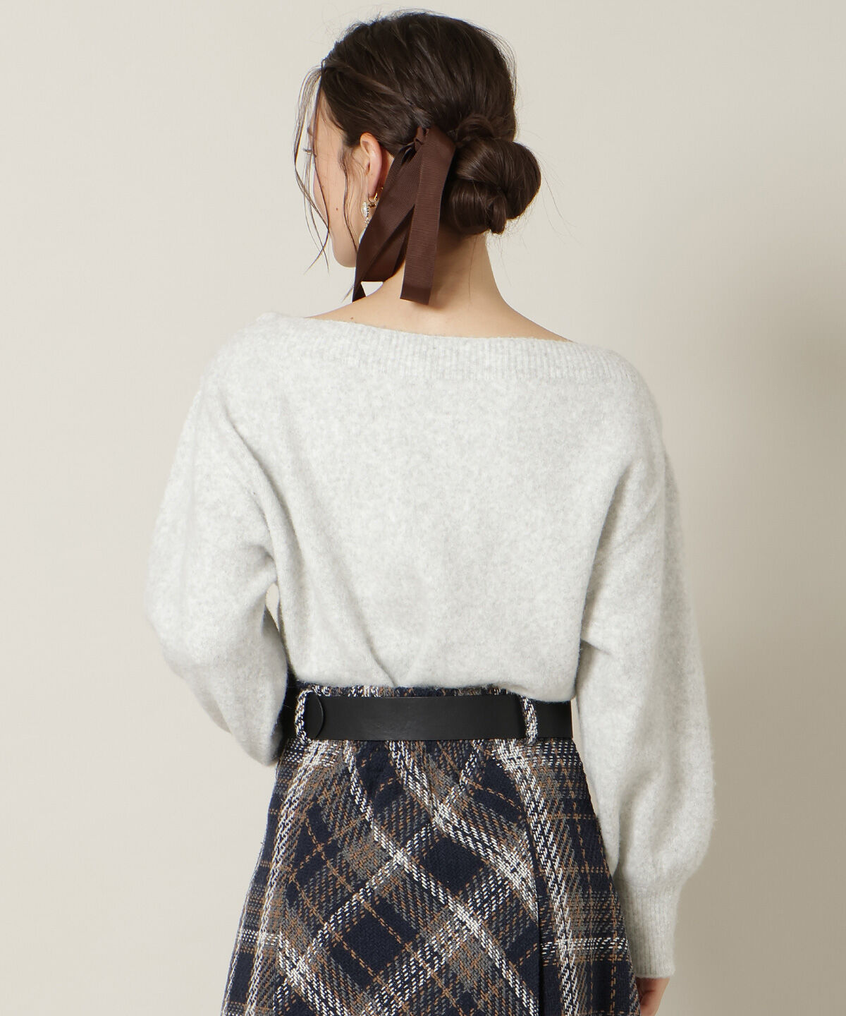 WILLSELECTION「ブローチ付きオフショルニット」|ニット・セーター|
