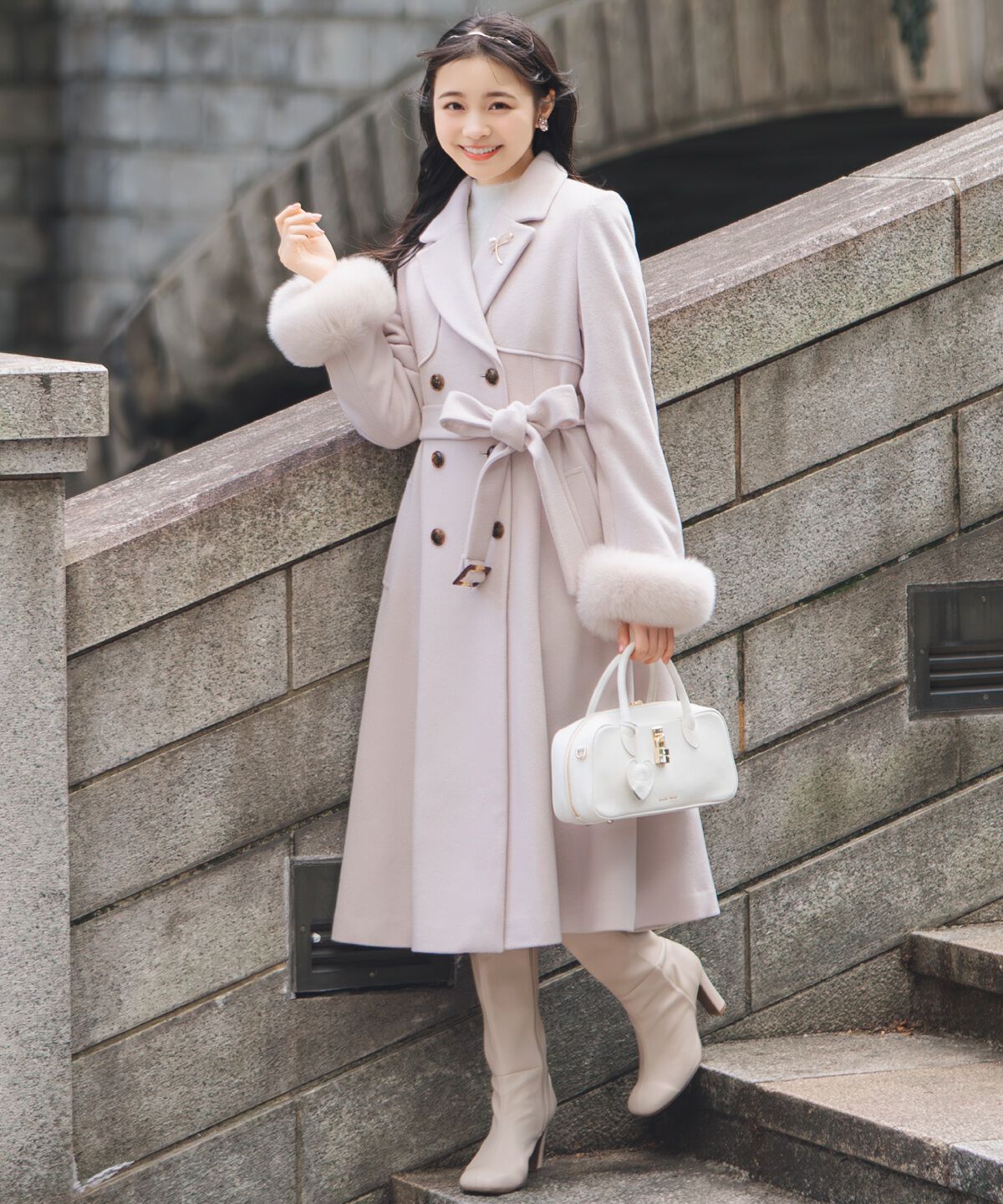 WILLSELECTION「リアルファー付きウールフレアコート」|その他|