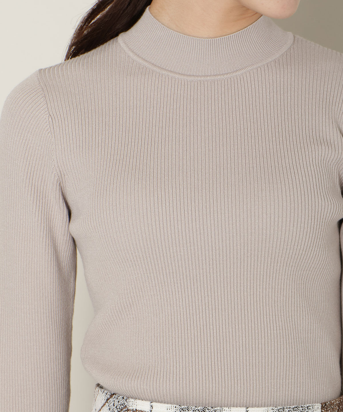 WILLSELECTION「袖口レースハイネックリブニット」|ニット・セーター|