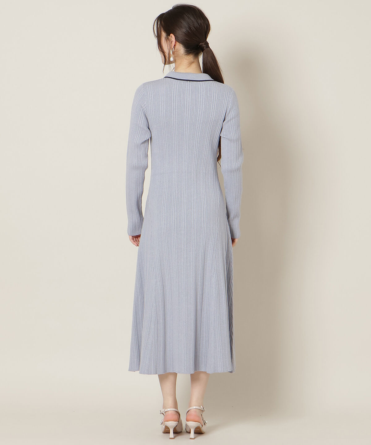 WILLSELECTION「フロントボタンリボンタイニットワンピース」|ワンピース|